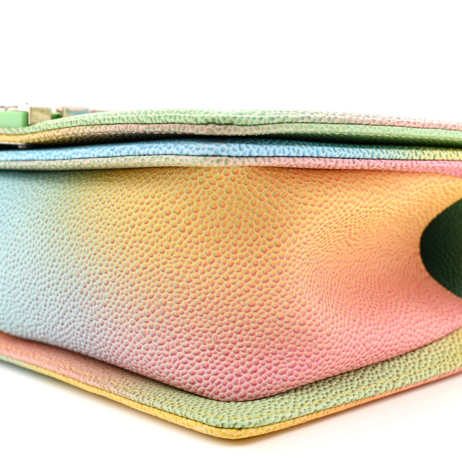 Caviar Quilted Medium Cuba Rainbow Boy Flap Multicolor