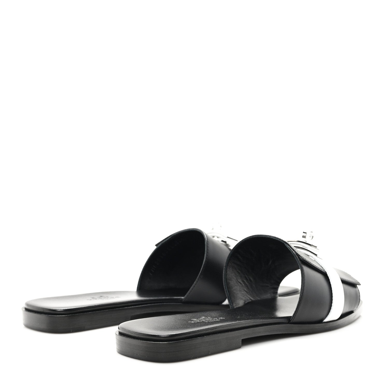 Calfskin Giulia Sandals 37 Black White