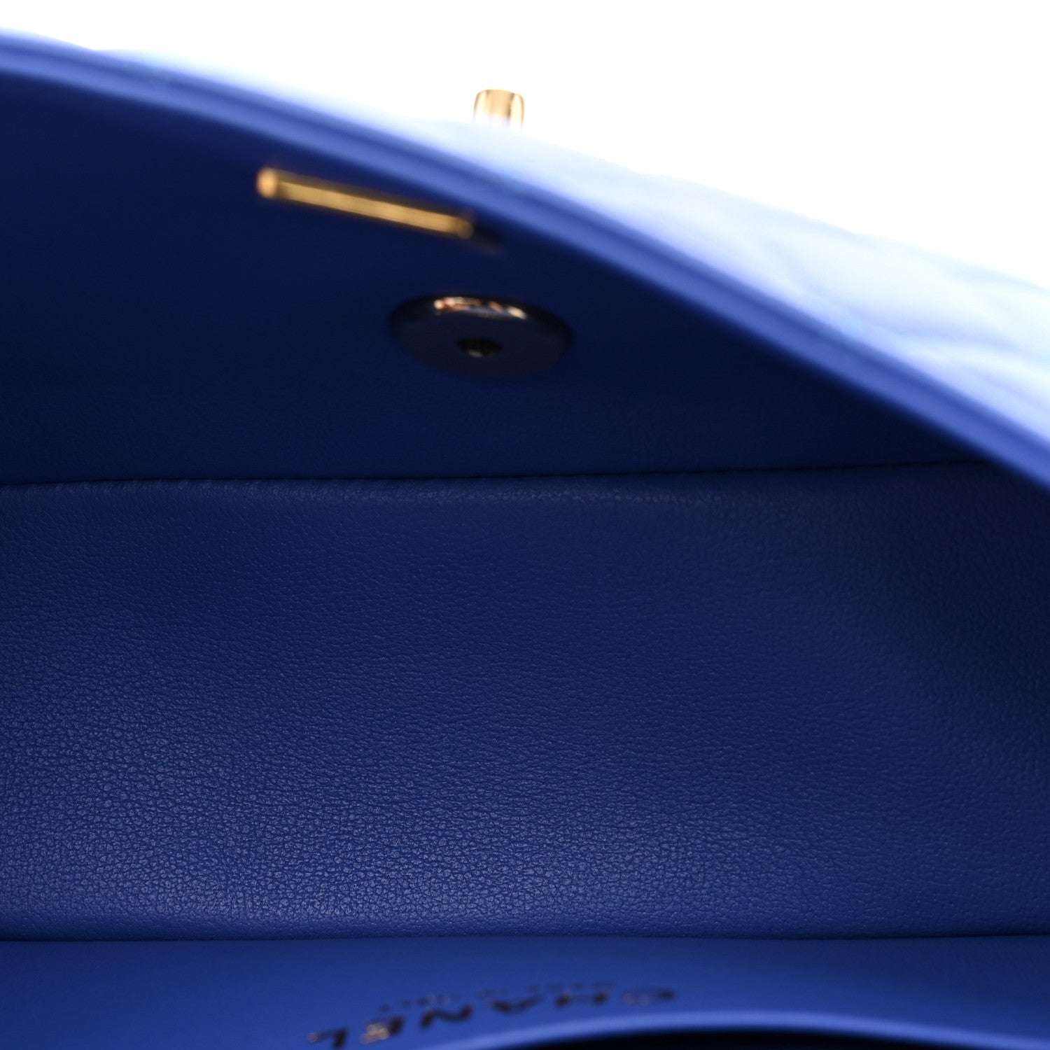 Lambskin Quilted Mini Hollywood Charms Rectangular Flap Blue
