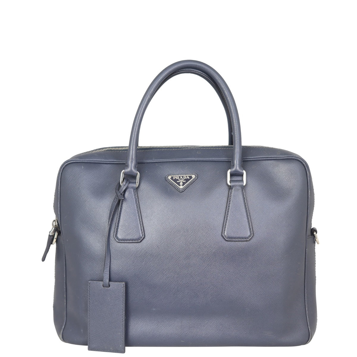 Prada Saffiano Zip Briefcase Bag