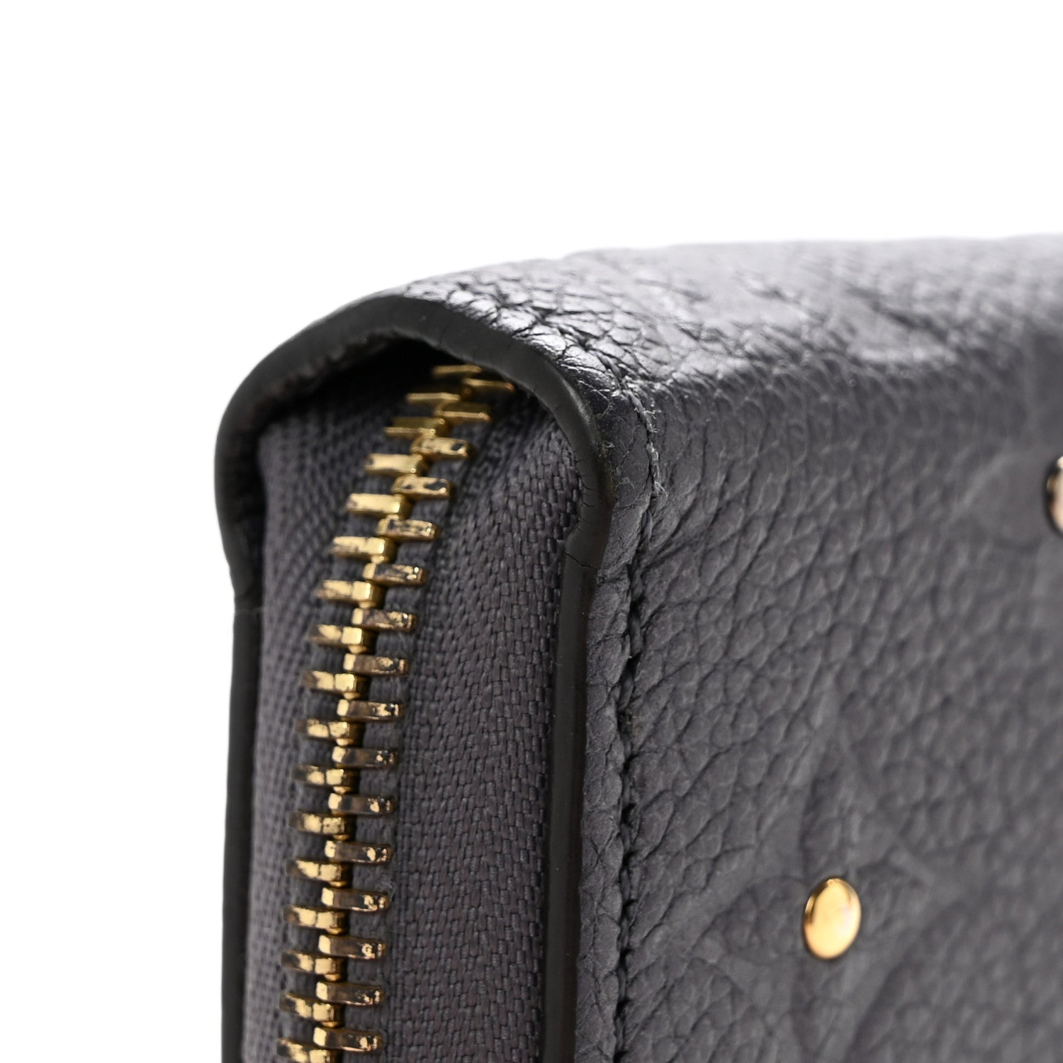 Studded Empreinte Zippy Wallet Gris Silver