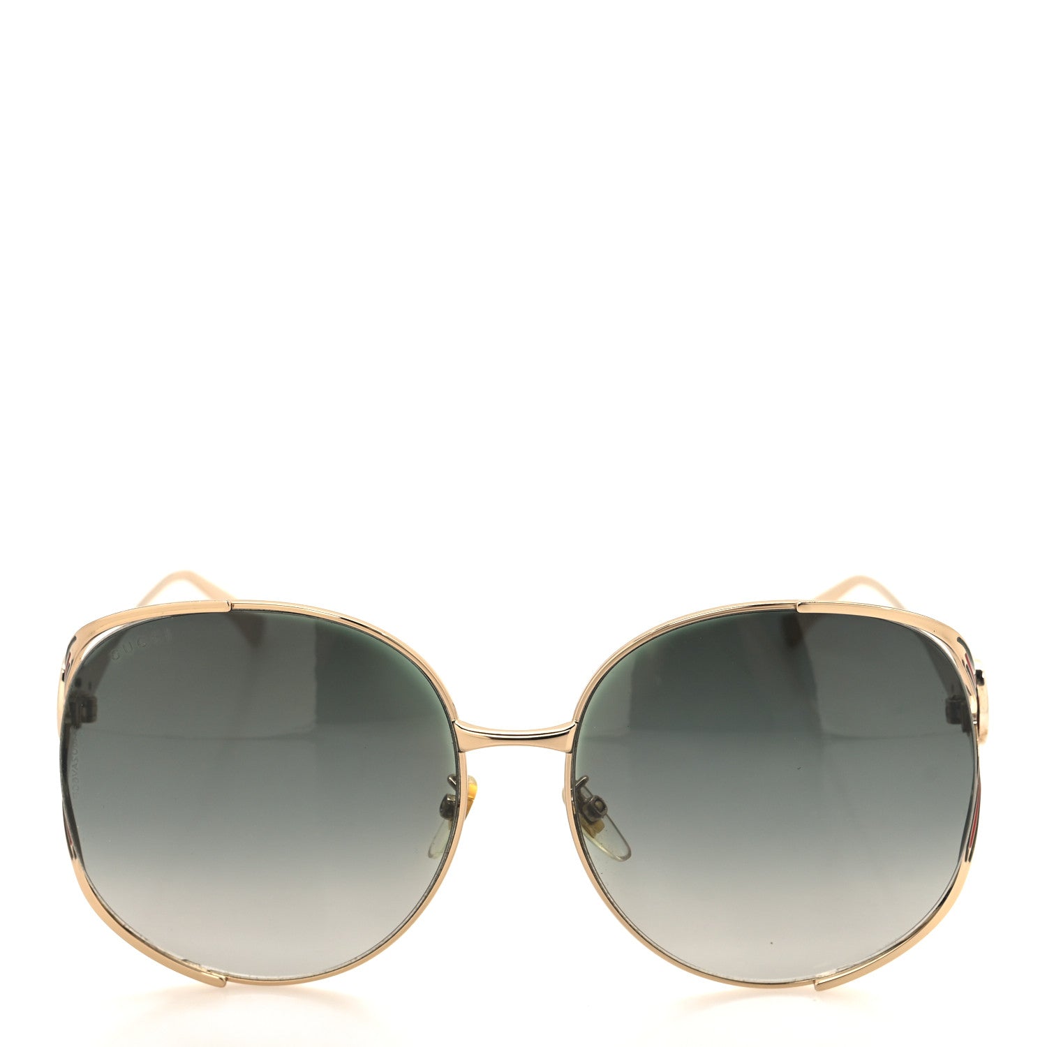 Metal Oversized Round Frame GG0225S Sunglasses Gold