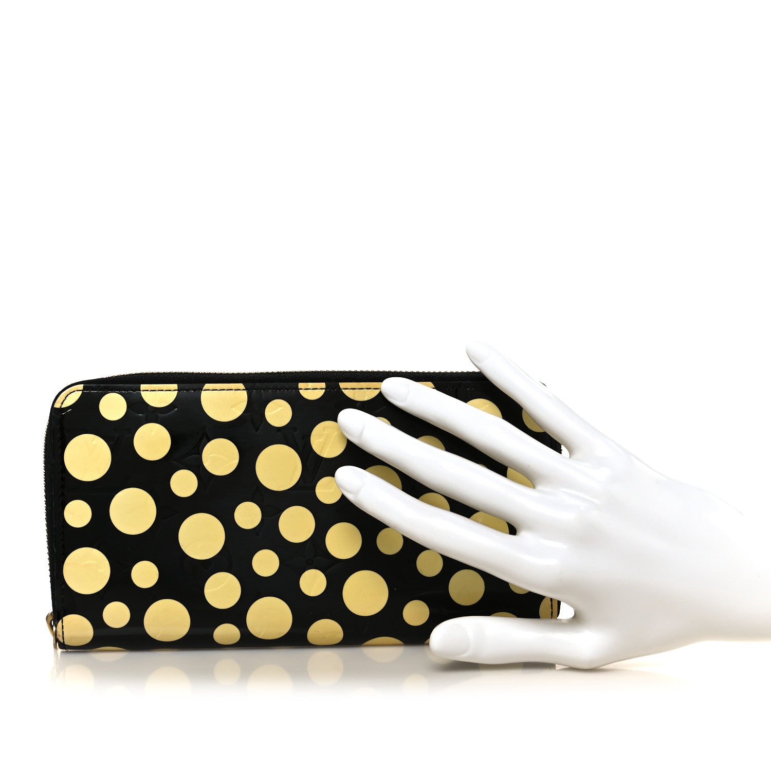 Vernis Kusama Infinity Dots Zippy Wallet Black