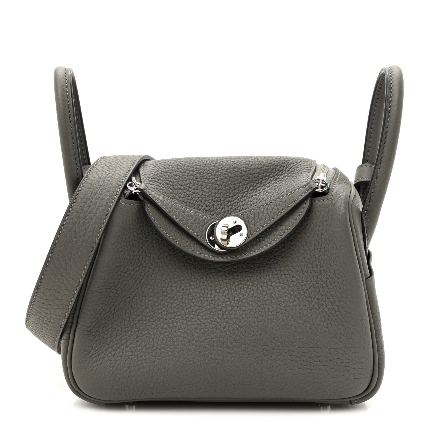 Taurillon Clemence Mini Lindy 20 Gris Meyer