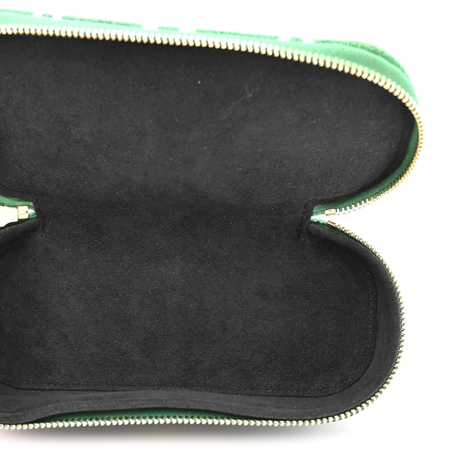 Jacquard Velvet Monogram LV Match Sunglasses Case GM Vert
