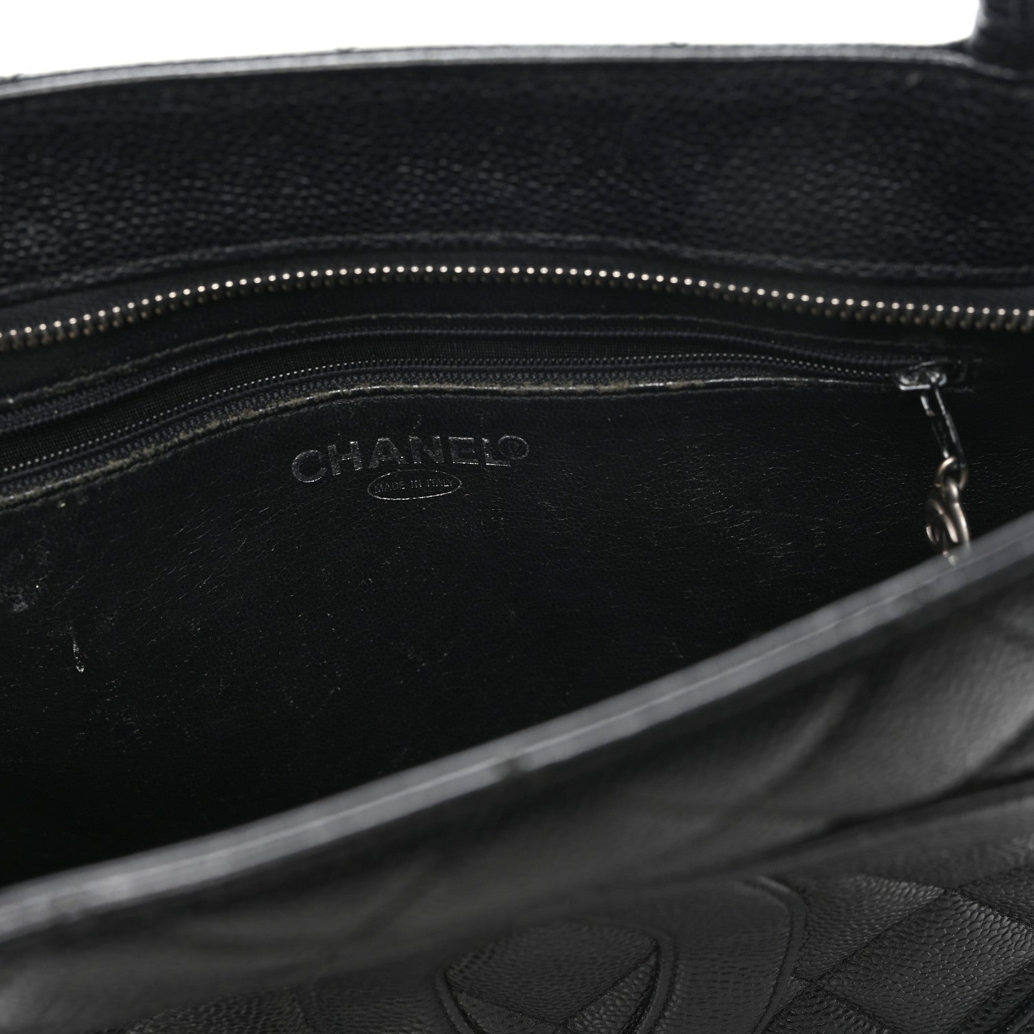 Caviar Quilted Medallion Tote Black