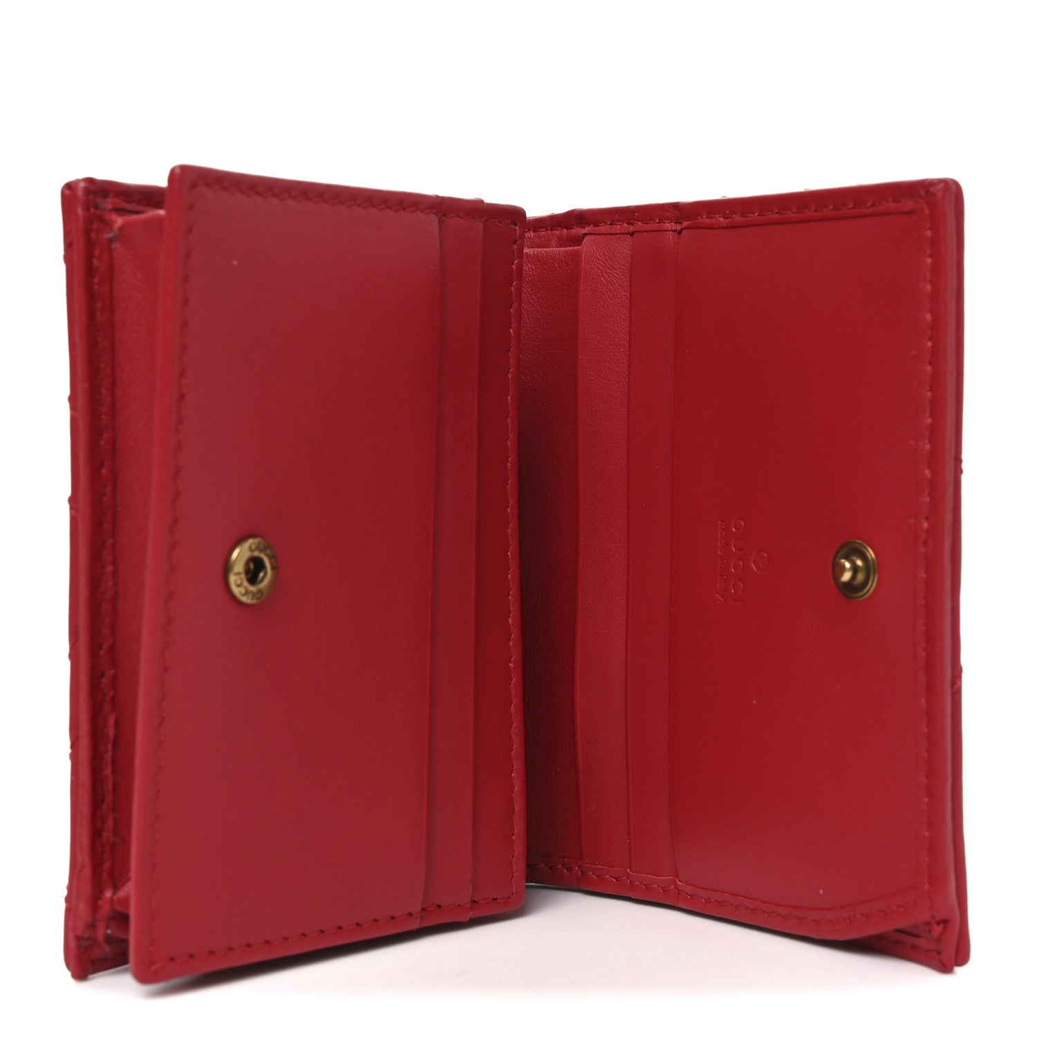 Calfskin Matelasse GG Marmont Card Case Wallet