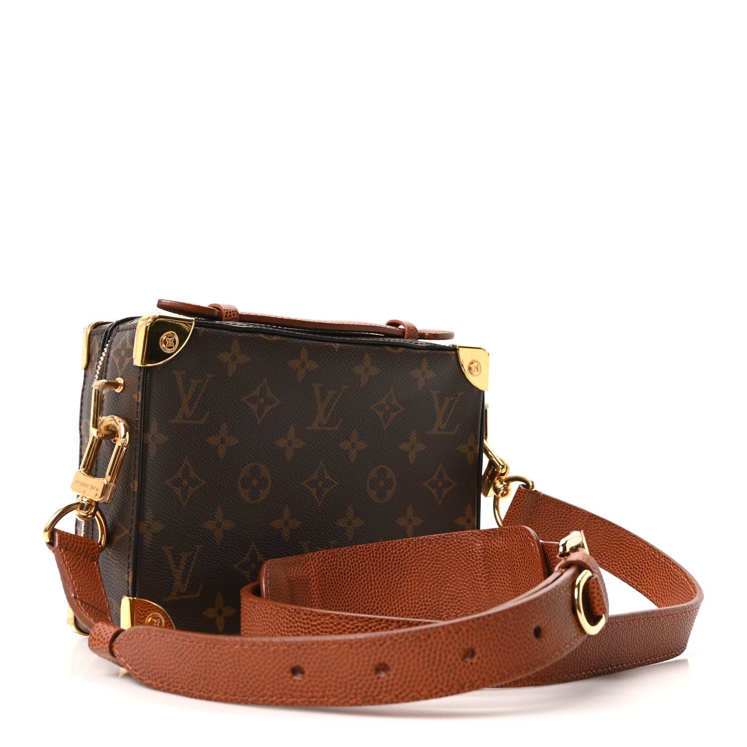 X NBA Grained Calfskin Monogram Handle Trunk Brown