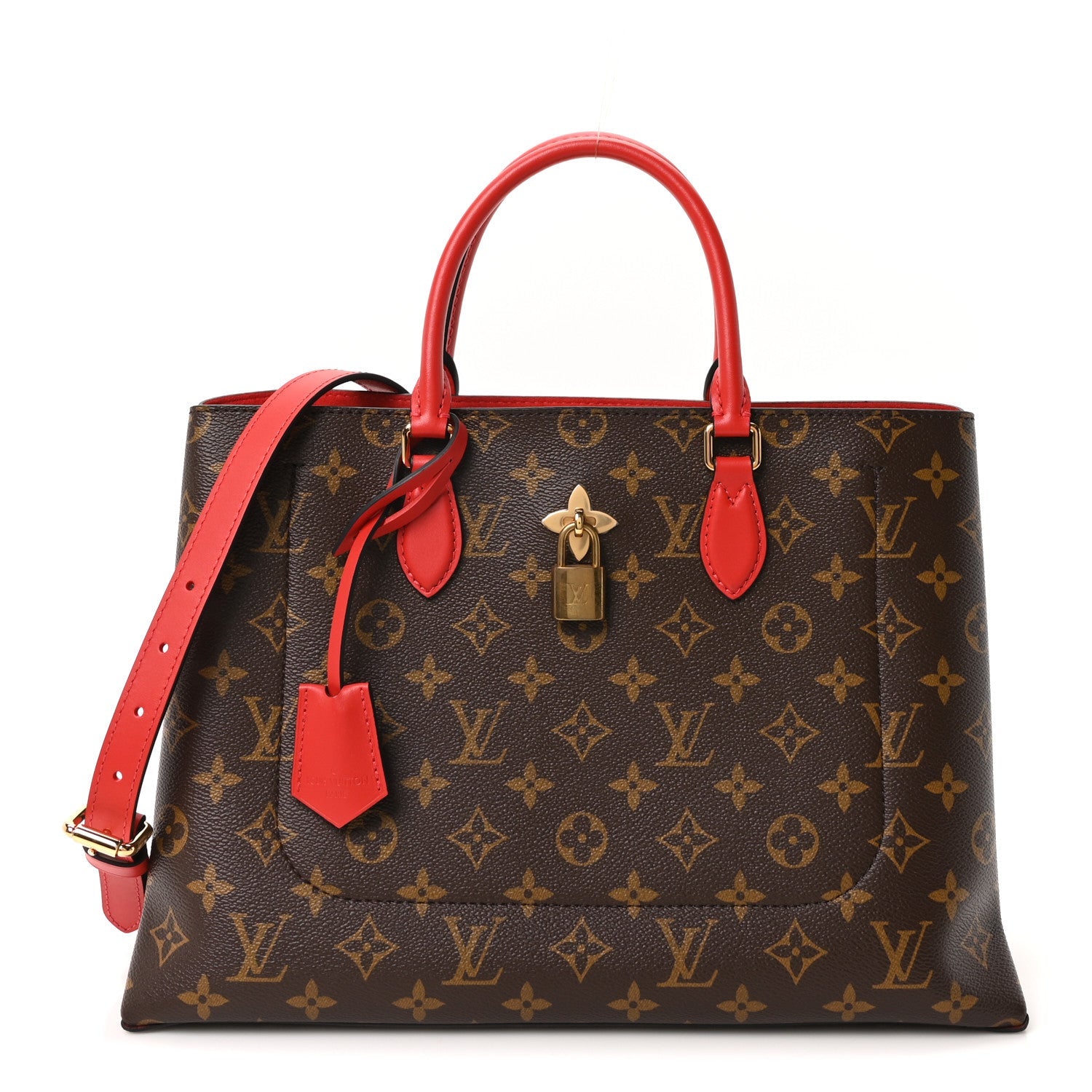 Monogram Flower Tote Coquelicot