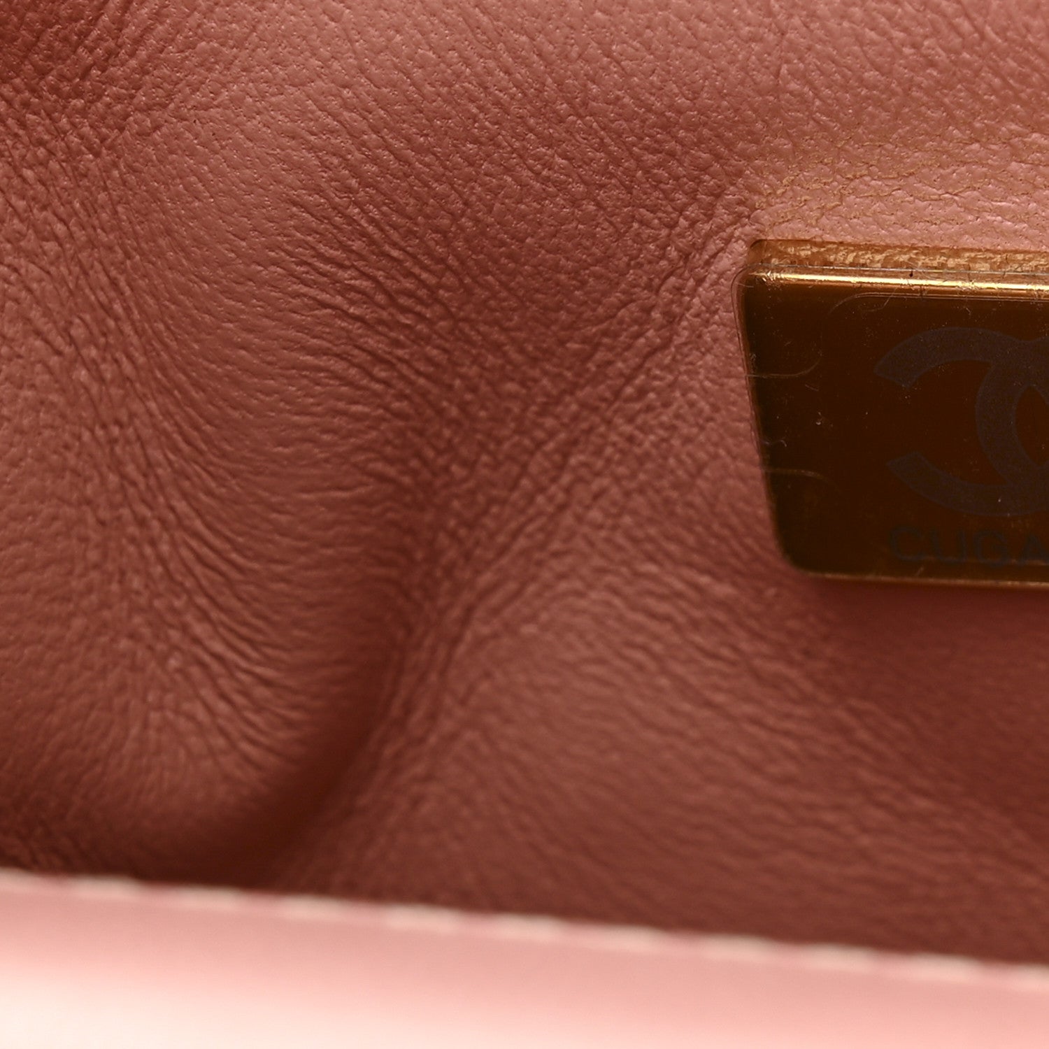 Velvet Enamel Mini Flap Light Pink