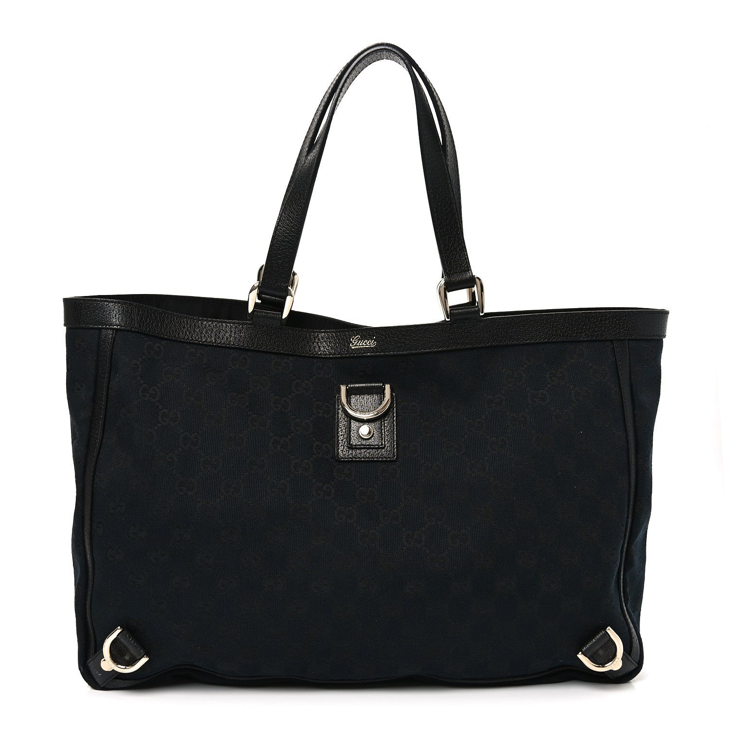 Monogram Large Abbey Tote Navy Black