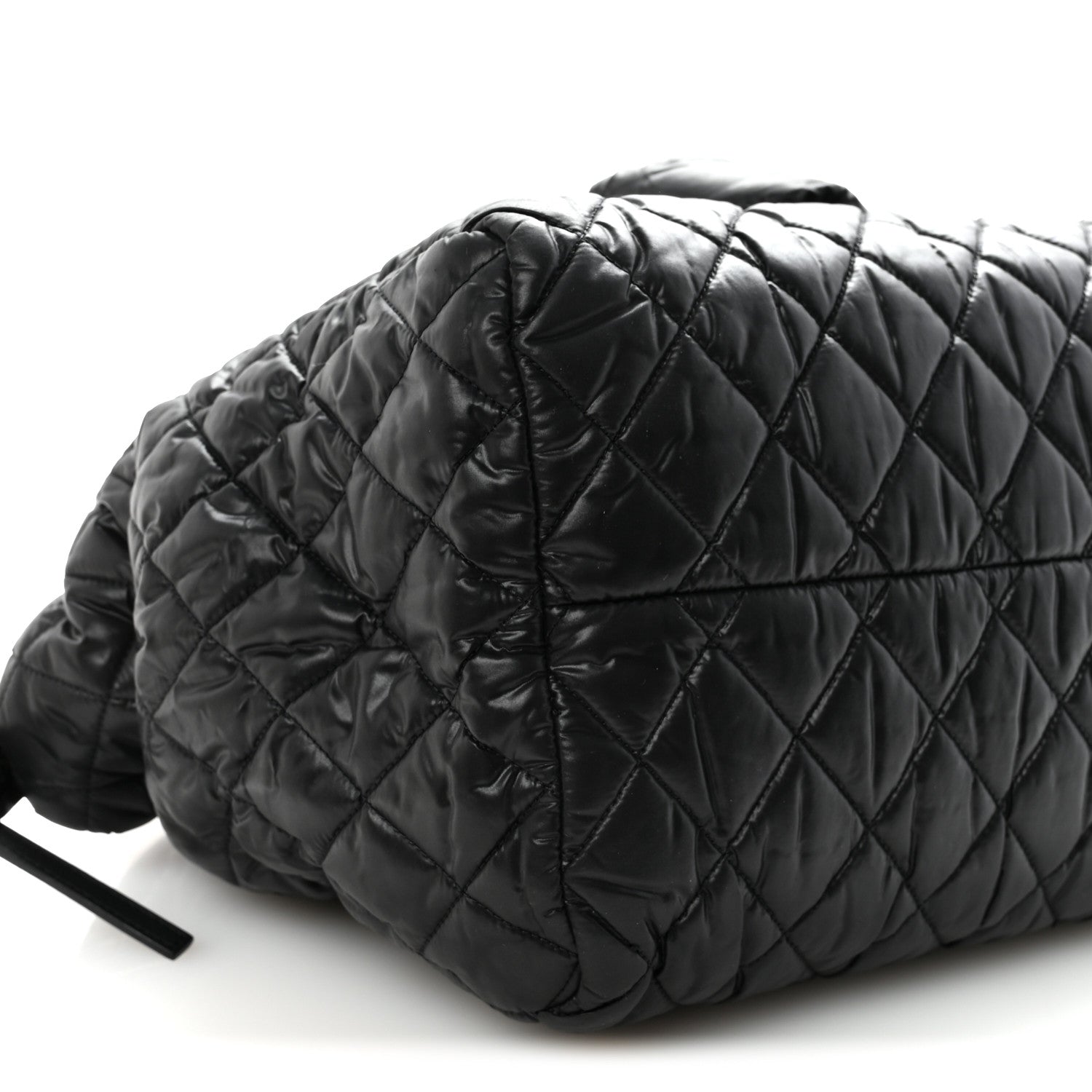 Nylon Quilted Medium Coco Cocoon Tote Black