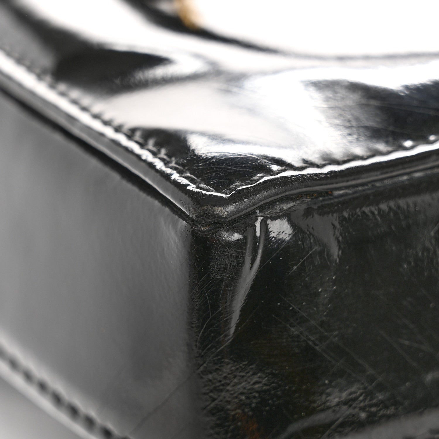 Patent CC Vanity Cosmetic Case Black