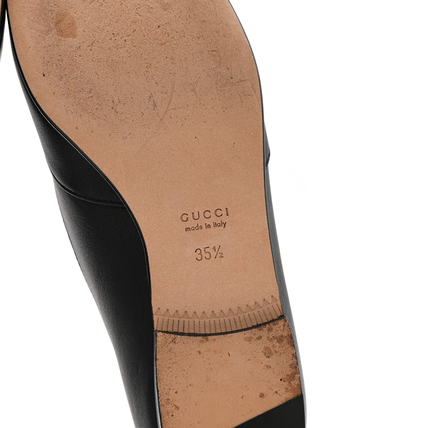 Calfskin Womens Horsebit Loafers 35.5 Black