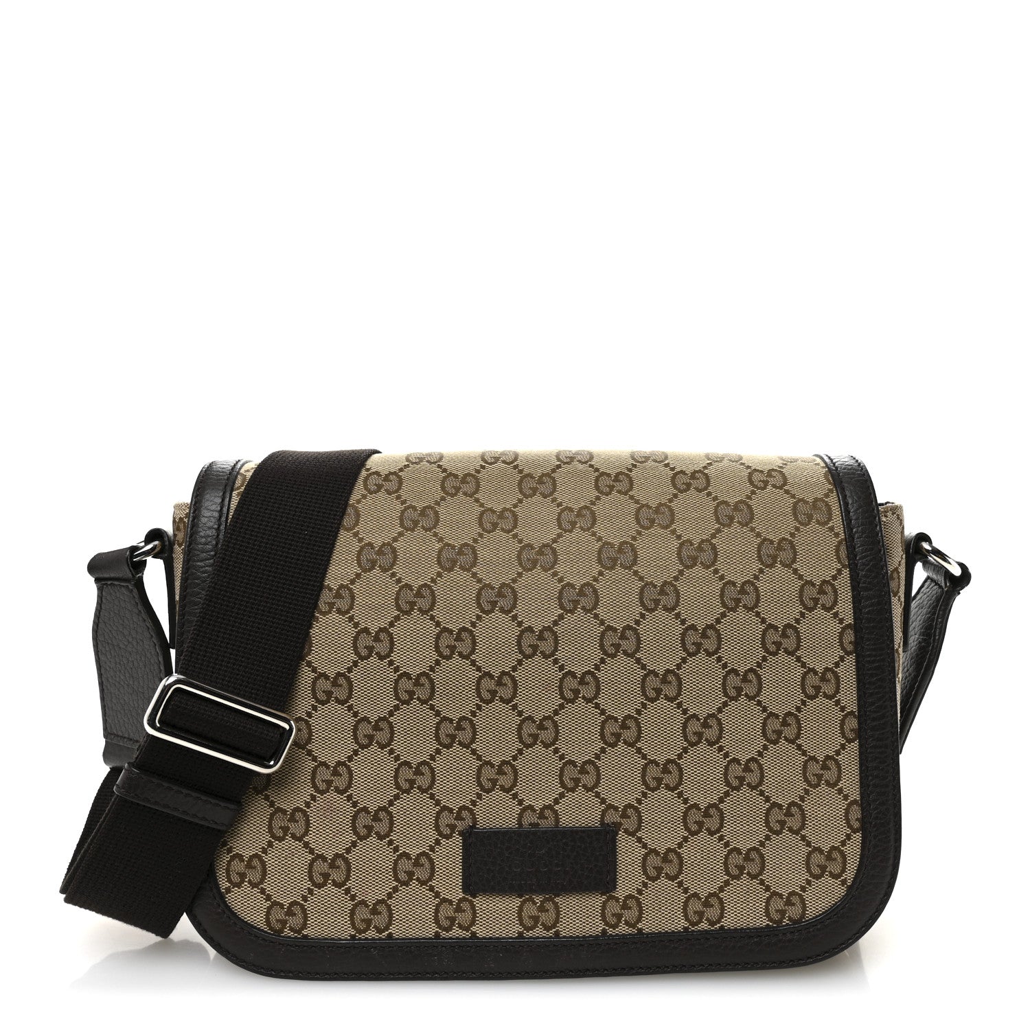Monogram Flap Messenger Bag Beige Dark Brown