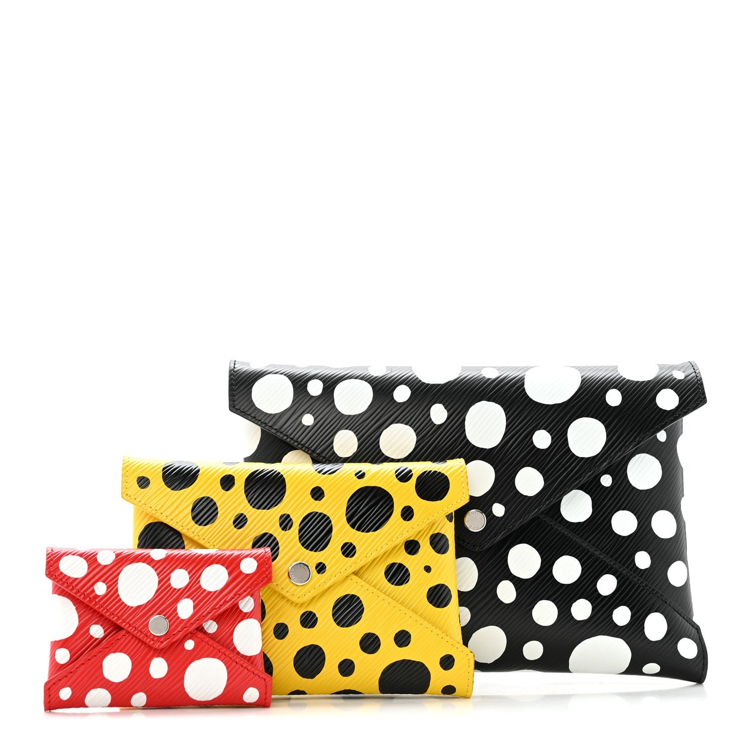 LV X YK Epi Kirigami Pochette Set Black Red Yellow