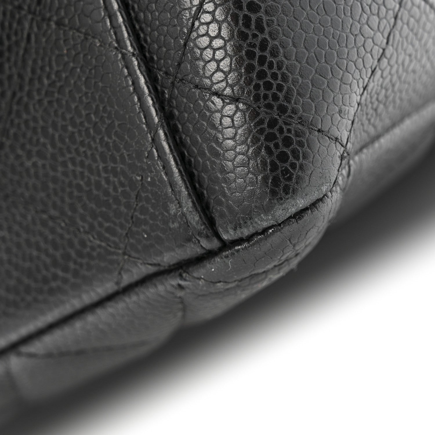 Caviar Quilted Maxi Double Flap Black