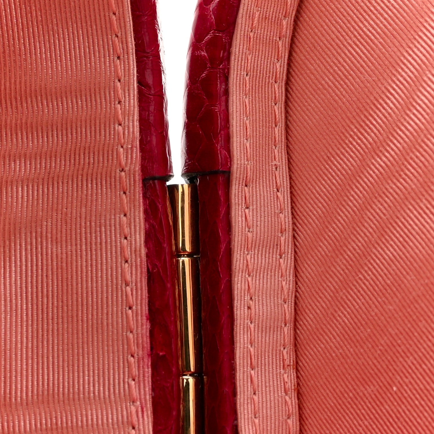 Snakeskin Broadway Mini Heart Top Handle Bag Rasberry Candy