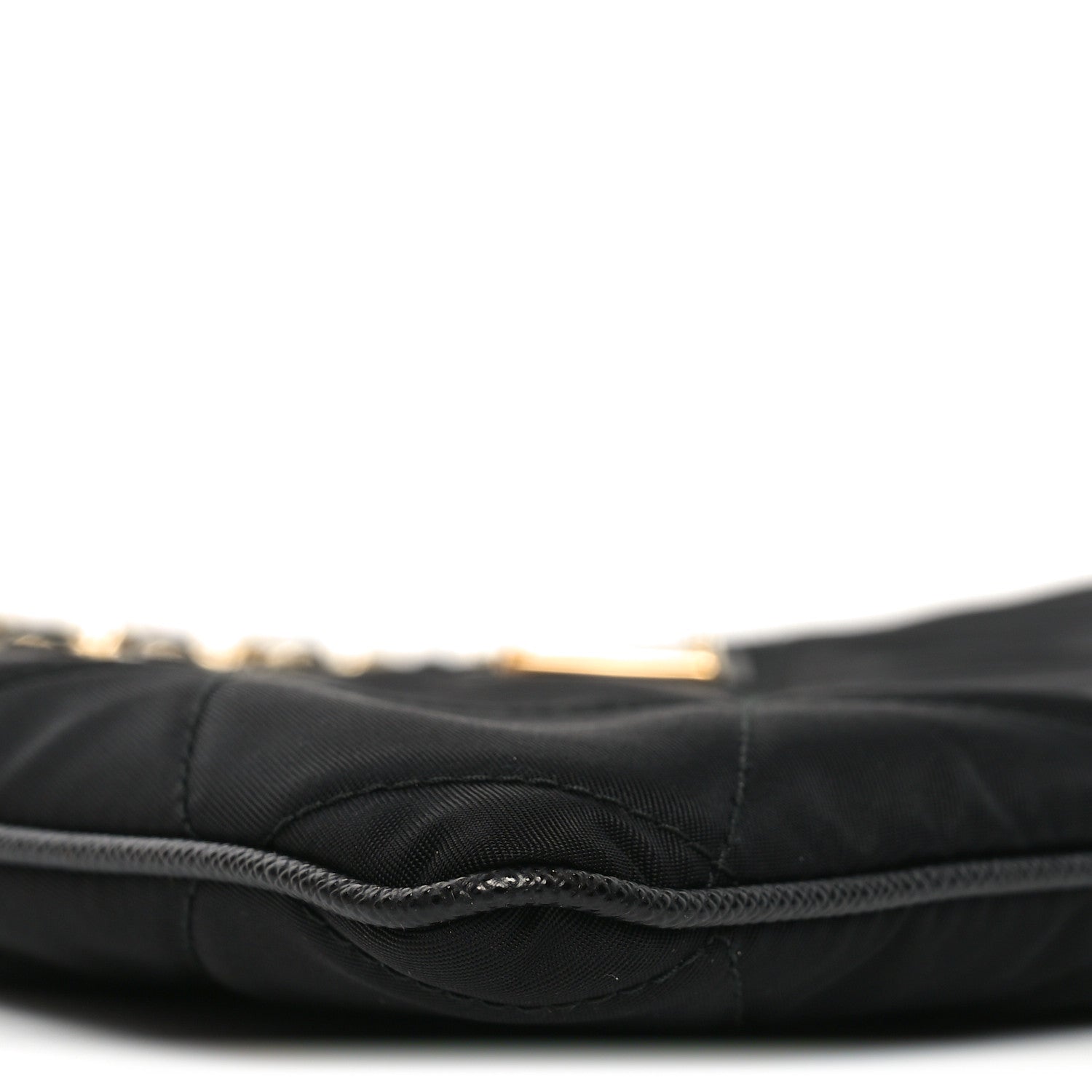 Re-Nylon Tessuto Impuntu Quilted Re-Edition 1995 Chaine Pouch Black