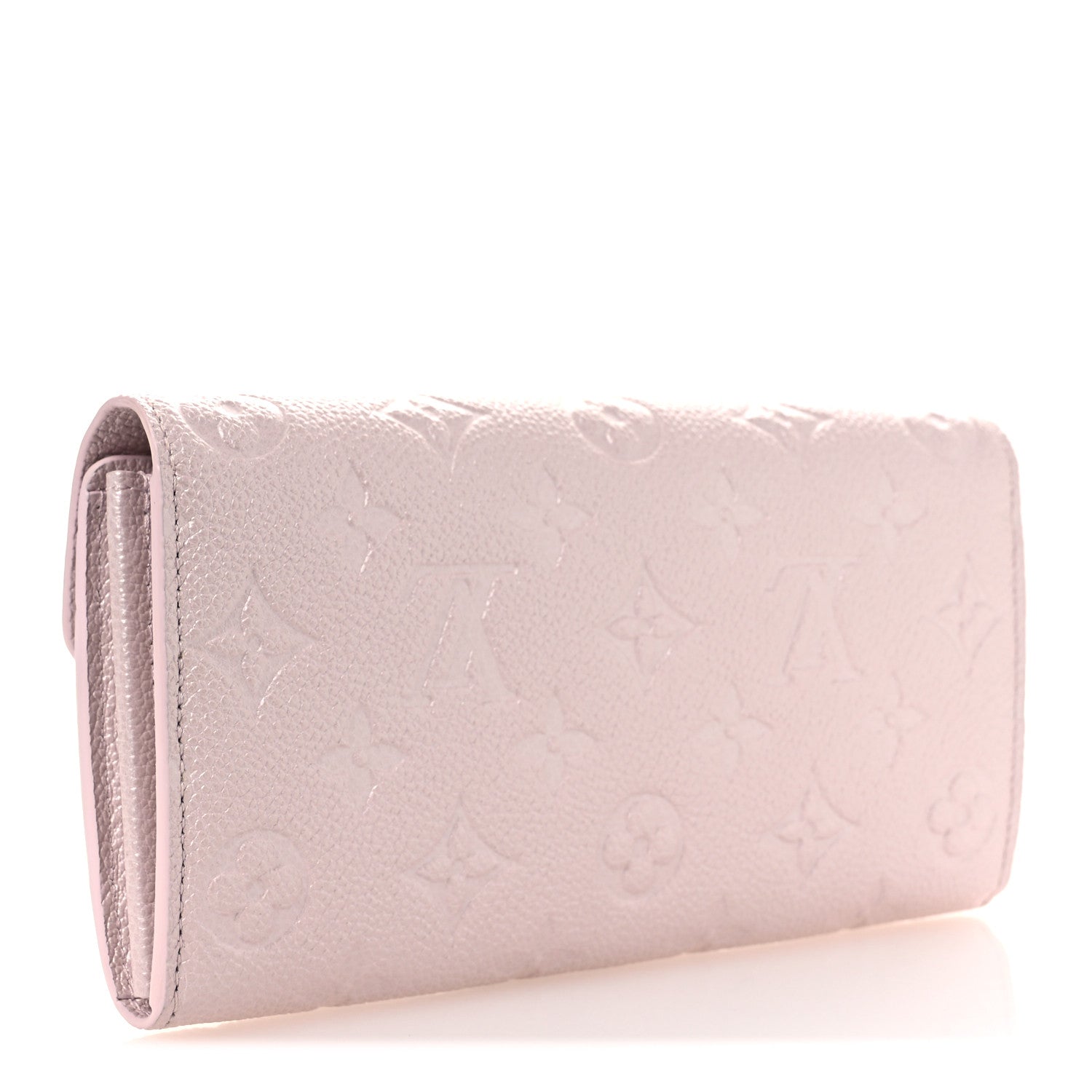 Metallic Empreinte Monogram Crystal Snowflake Sarah Wallet Pearly Lilac