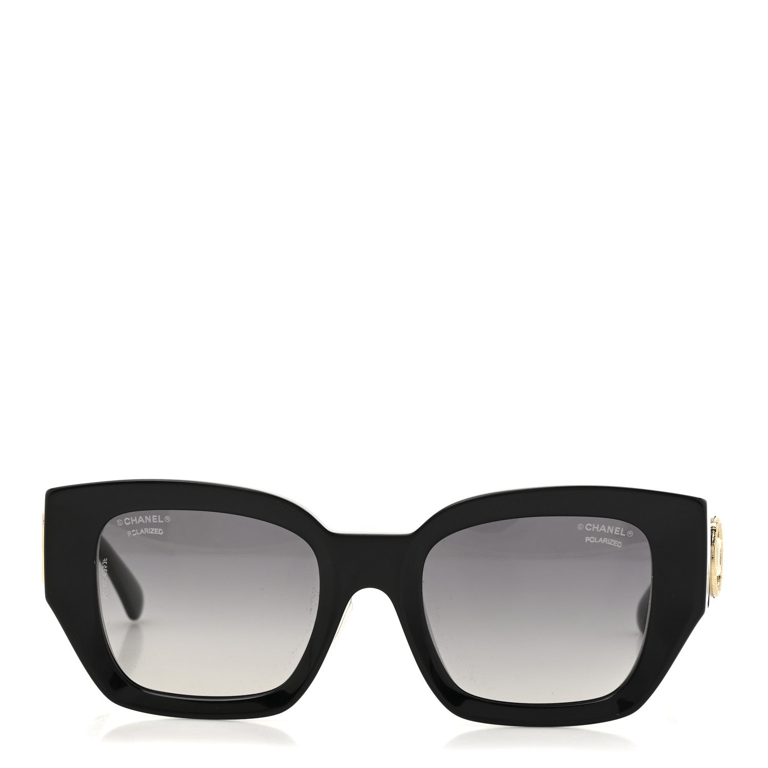 Acetate Polarized Square Sunglasses 5506-A Black