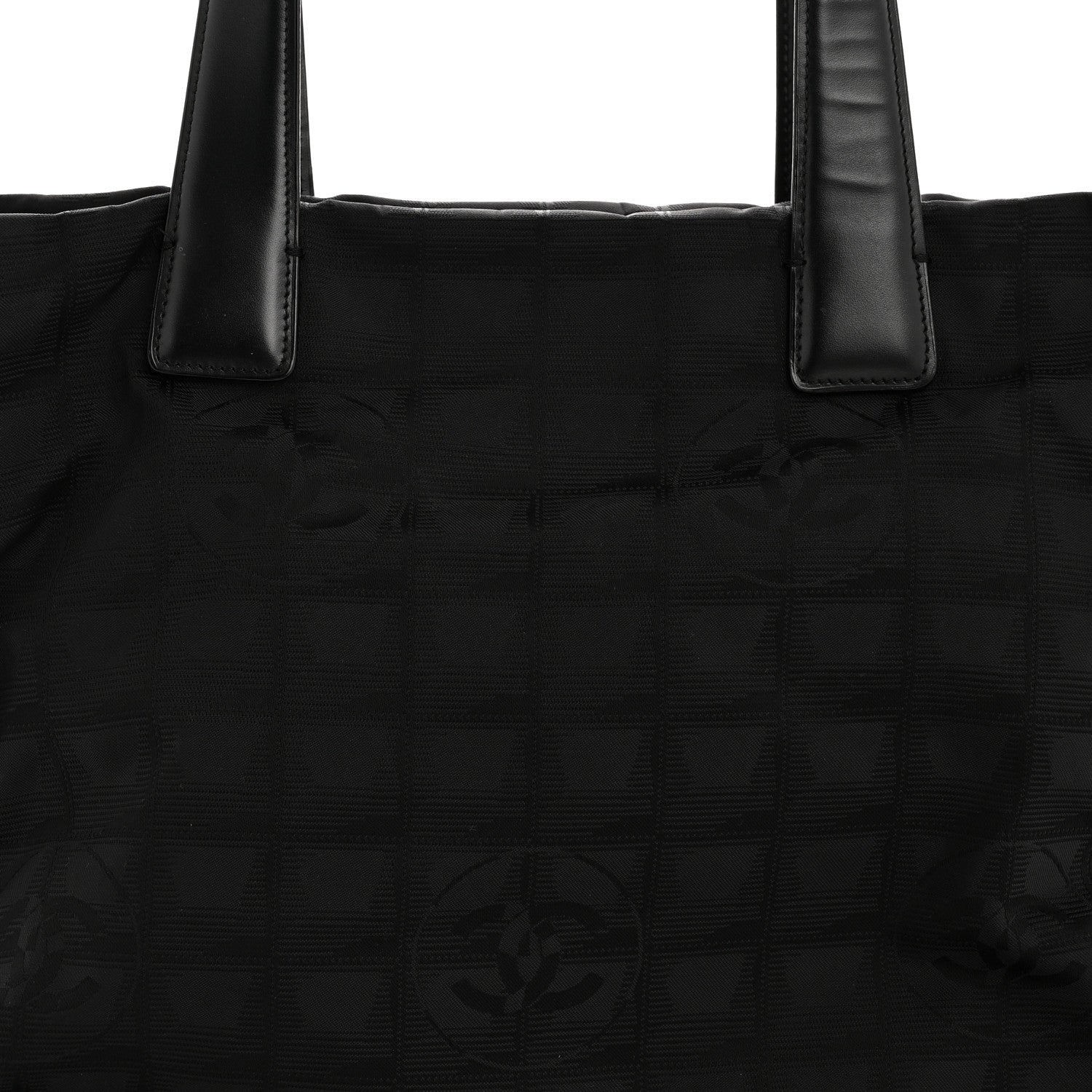 Nylon Large Travel Tote Black