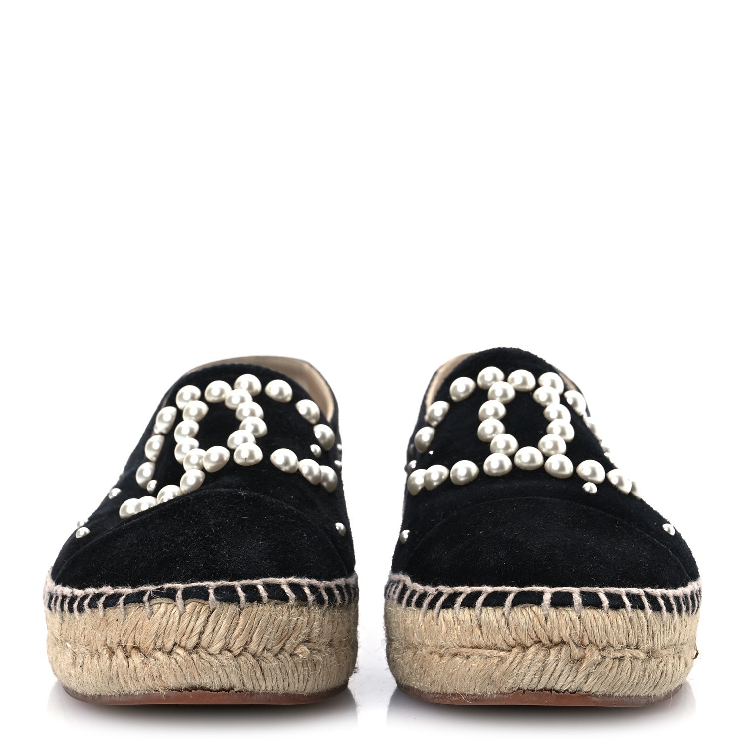 Suede Pearl CC Espadrilles 37 Black
