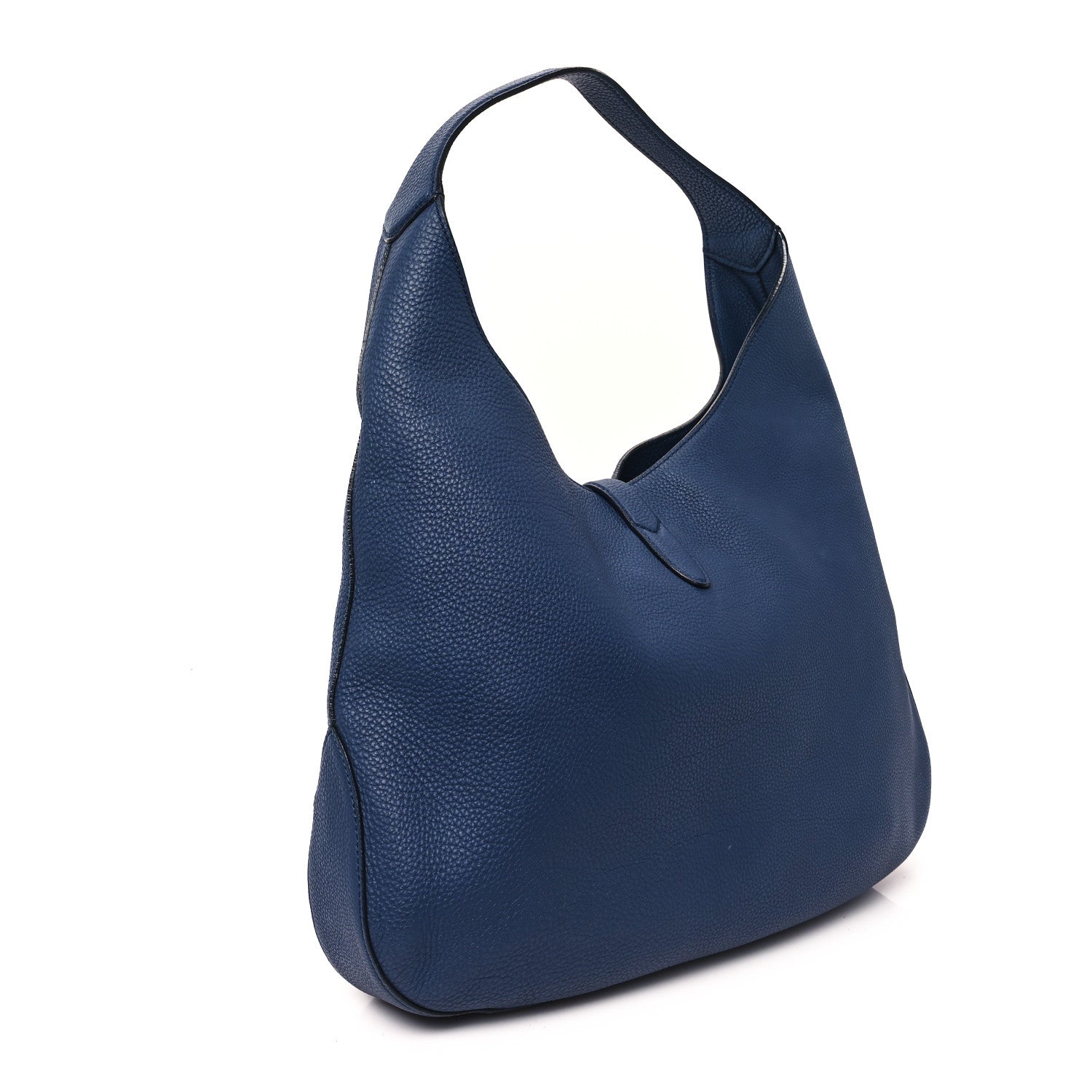 Soft Grained Calfskin Large Jackie Hobo Classic Blue Marine