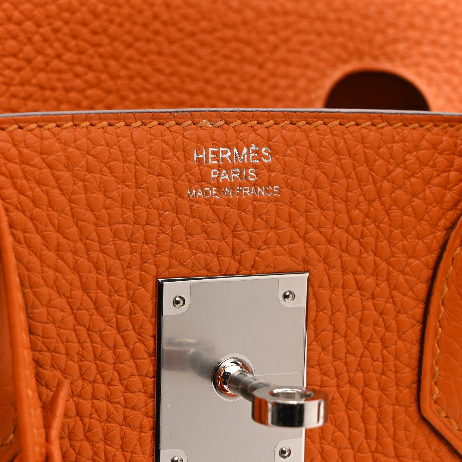 Taurillon Clemence Birkin 30 Orange