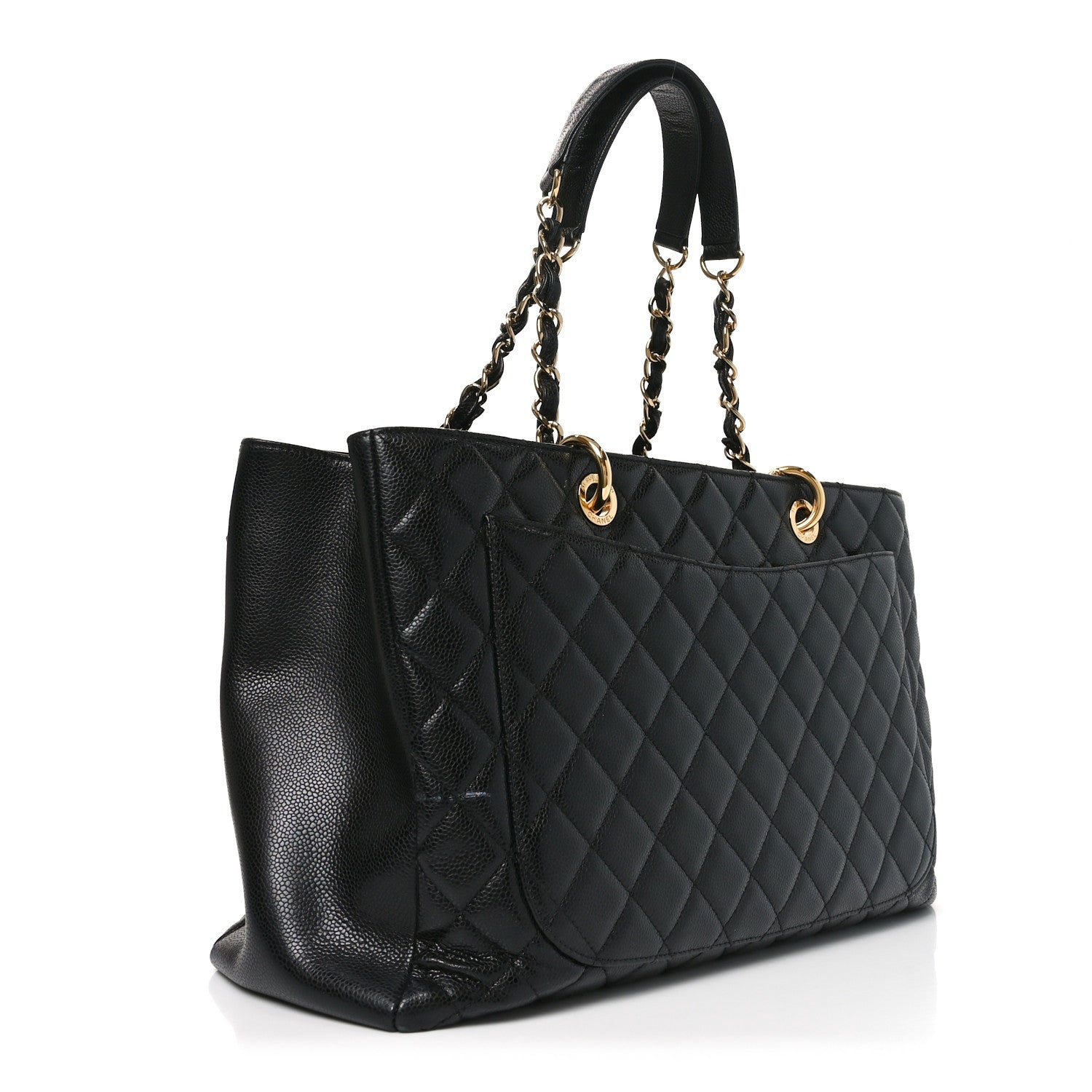 Caviar Quilted XL Grand Shopping Tote GST Black