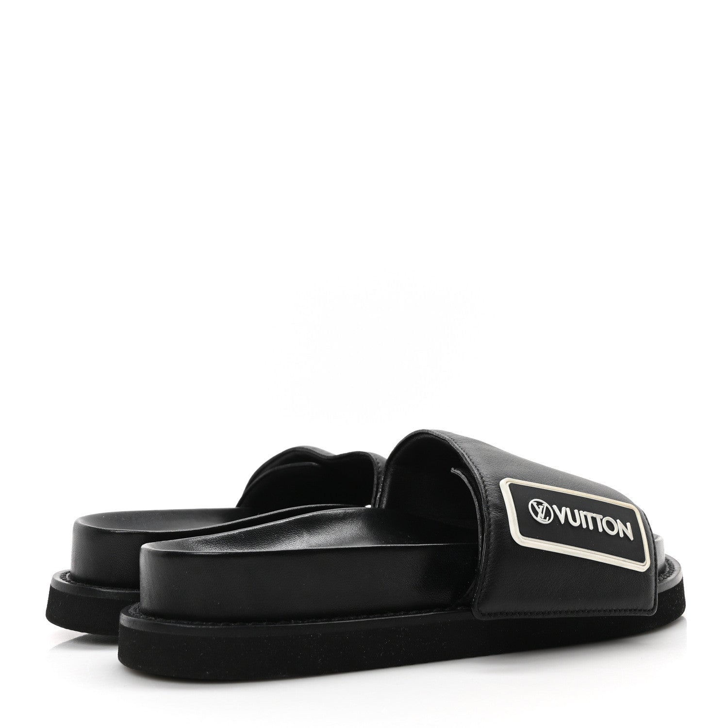 Calfskin Womens Pool Pillow Sunset Mules 37.5 Black