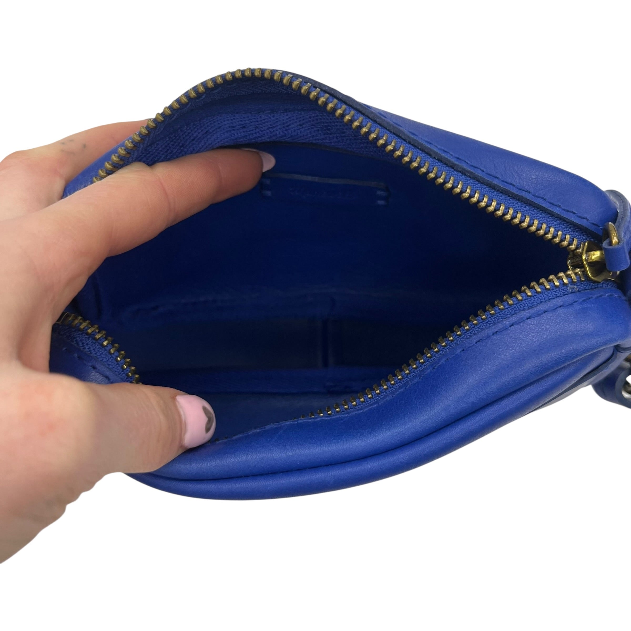 Crossbody Leather By Madewell In Blue, Size:Small