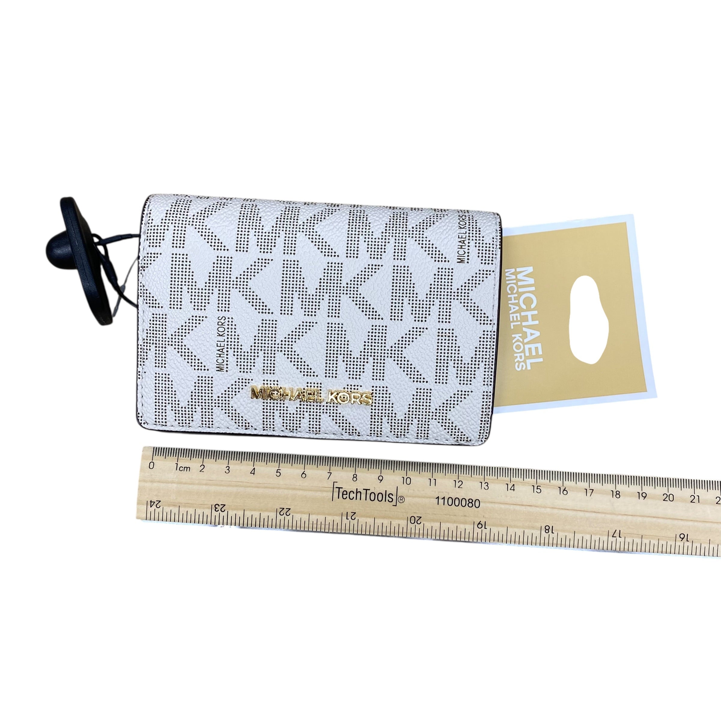Wallet Designer By Michael Kors In Brown & Cream, Size:Medium