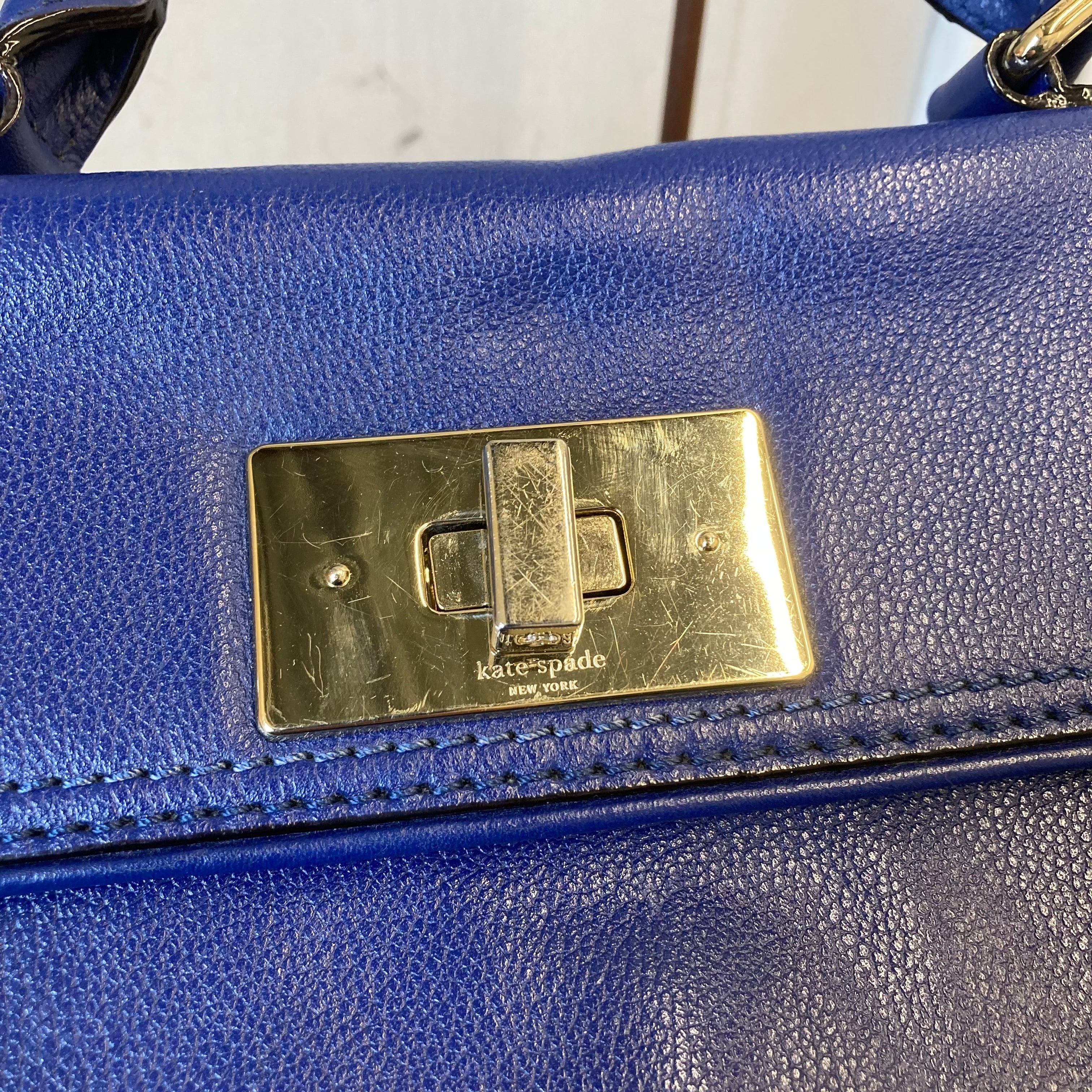 Handbag Designer By Kate Spade In Blue, Size:Medium