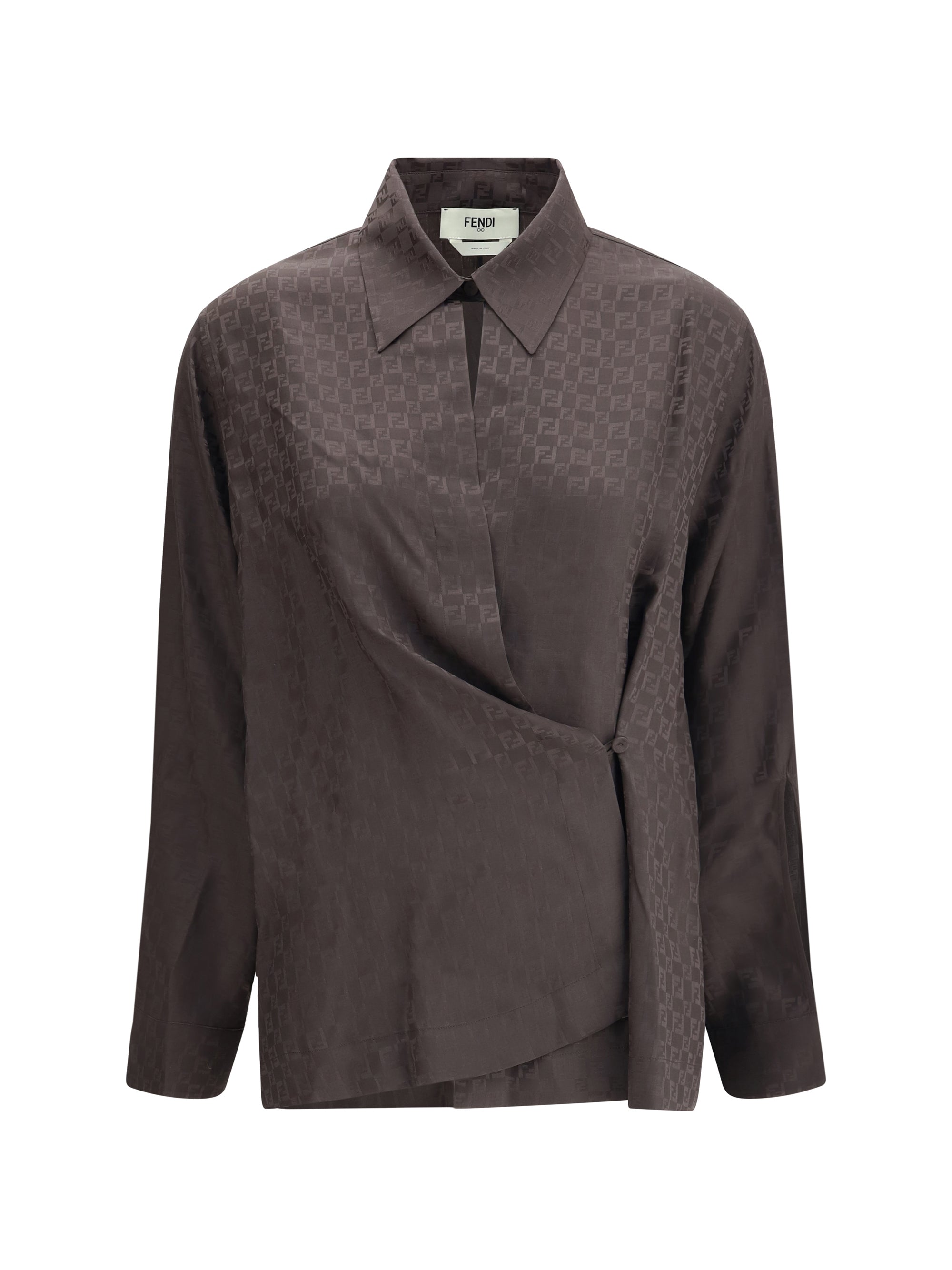 silk jacquard shirt