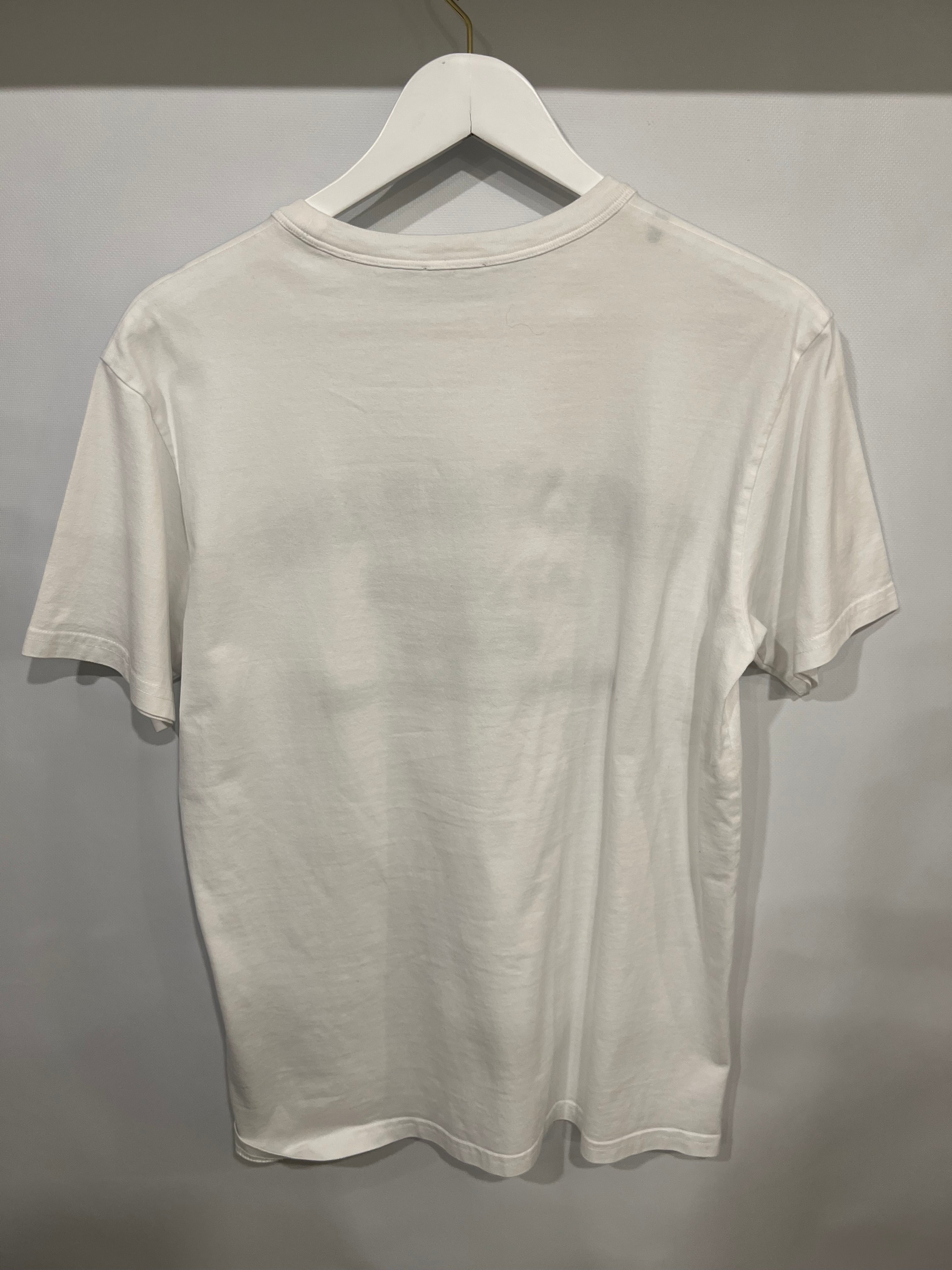 Christian Dior White Short-Sleeved Oversized T-Shirt with Grey Logo Print Size XS (UK 6)