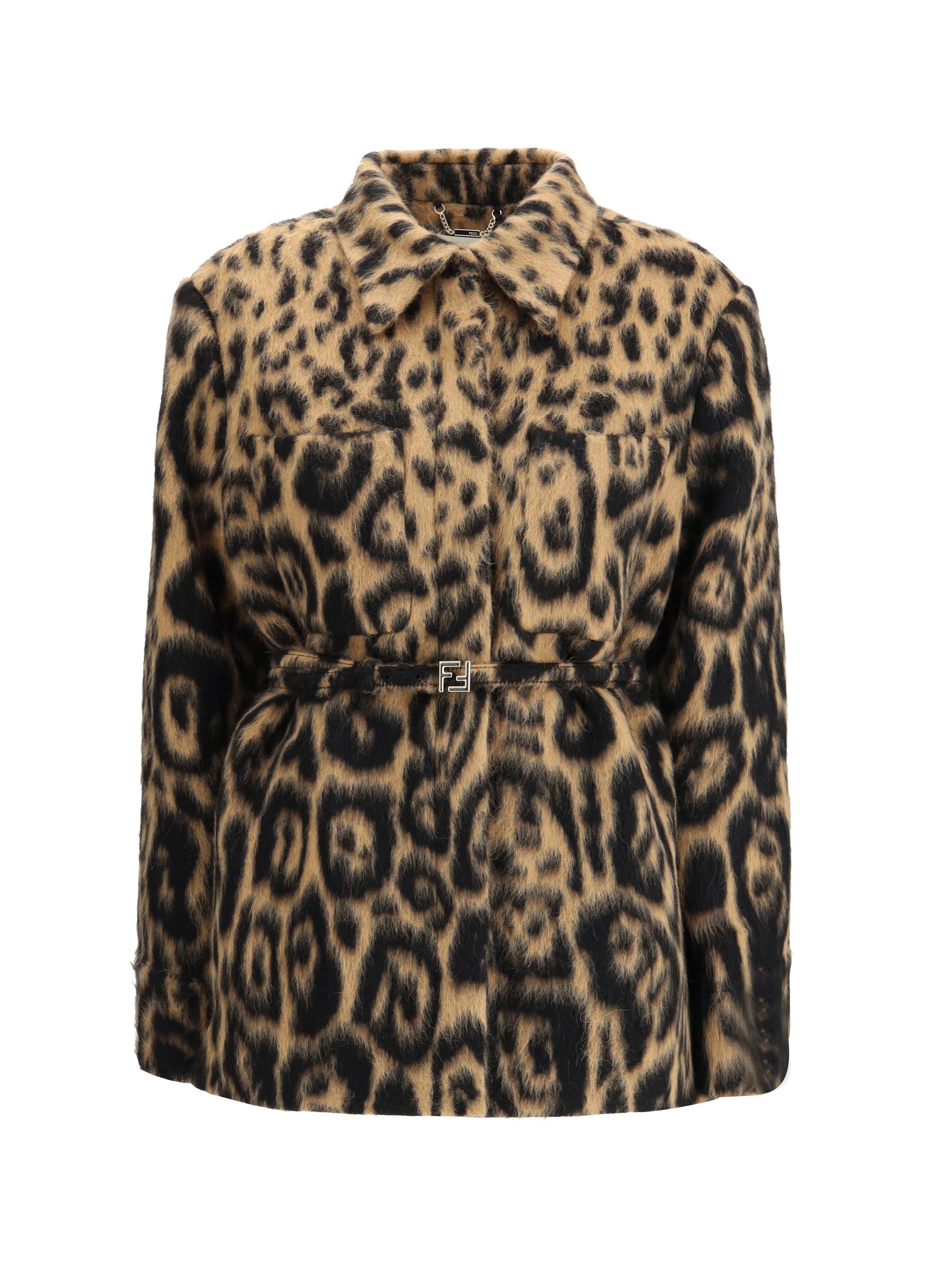 embroidered wool-blend jacket