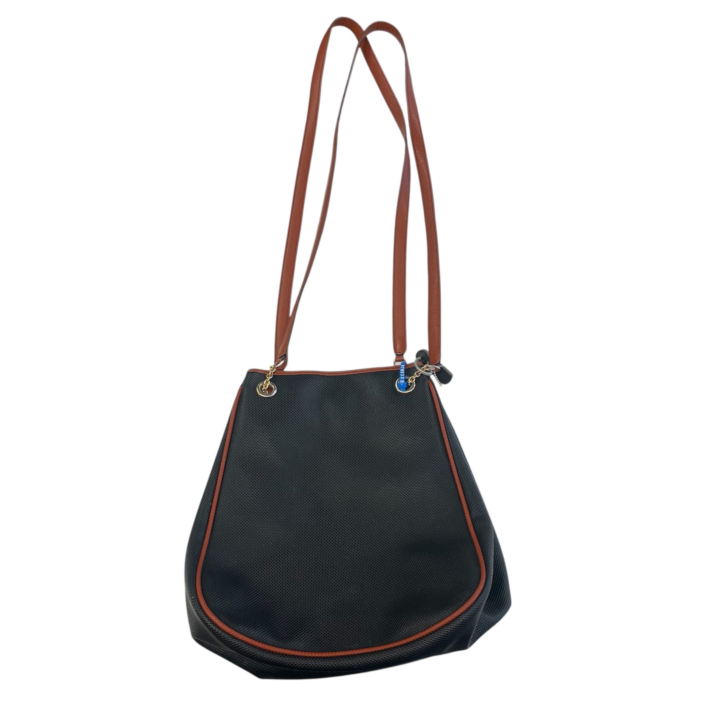 Handbag Luxury Designer By Bottega Veneta In Black & Brown, Size:Small