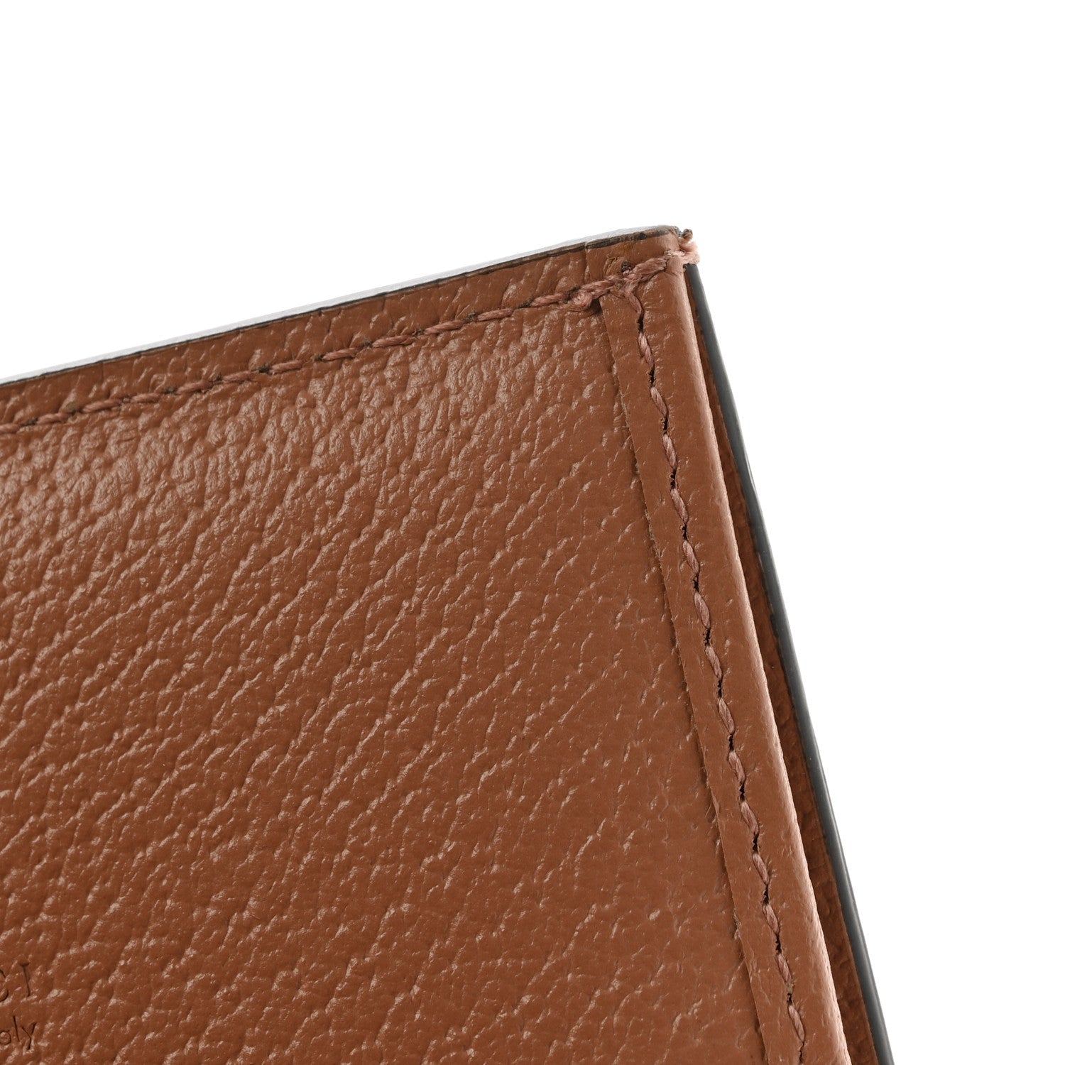 Monogram Textured Dollar Calfskin Card Case Cloche Rose Pink