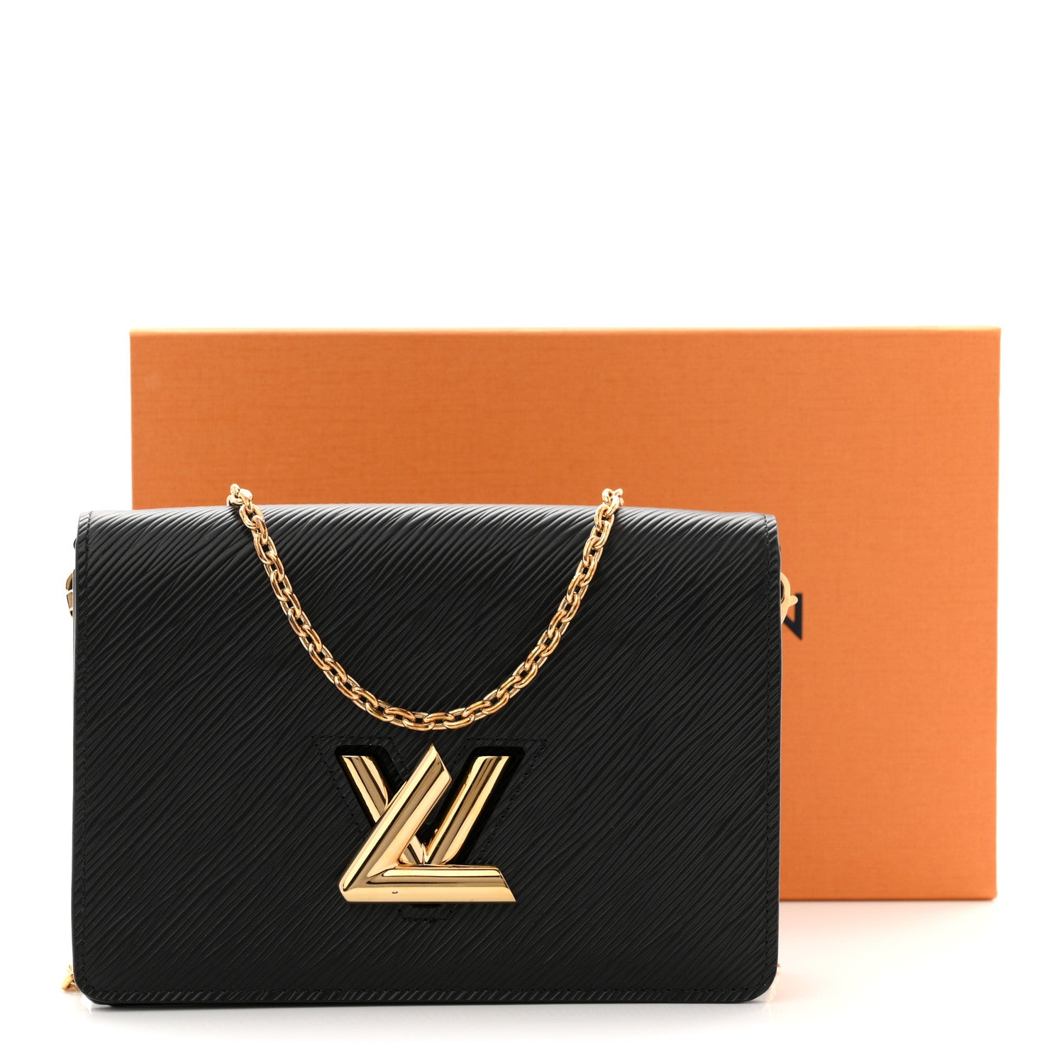 Epi Twist Belt Chain Wallet Black