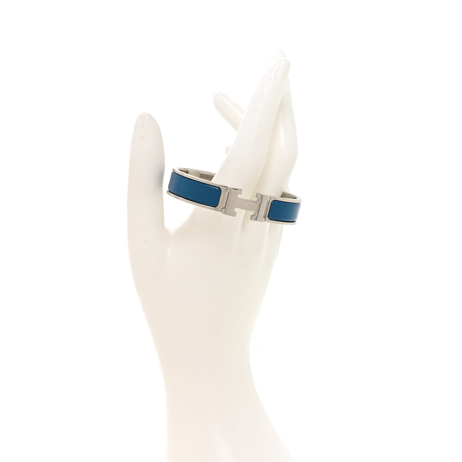 Enamel Narrow Clic Clac H Bracelet PM Bleu Profond