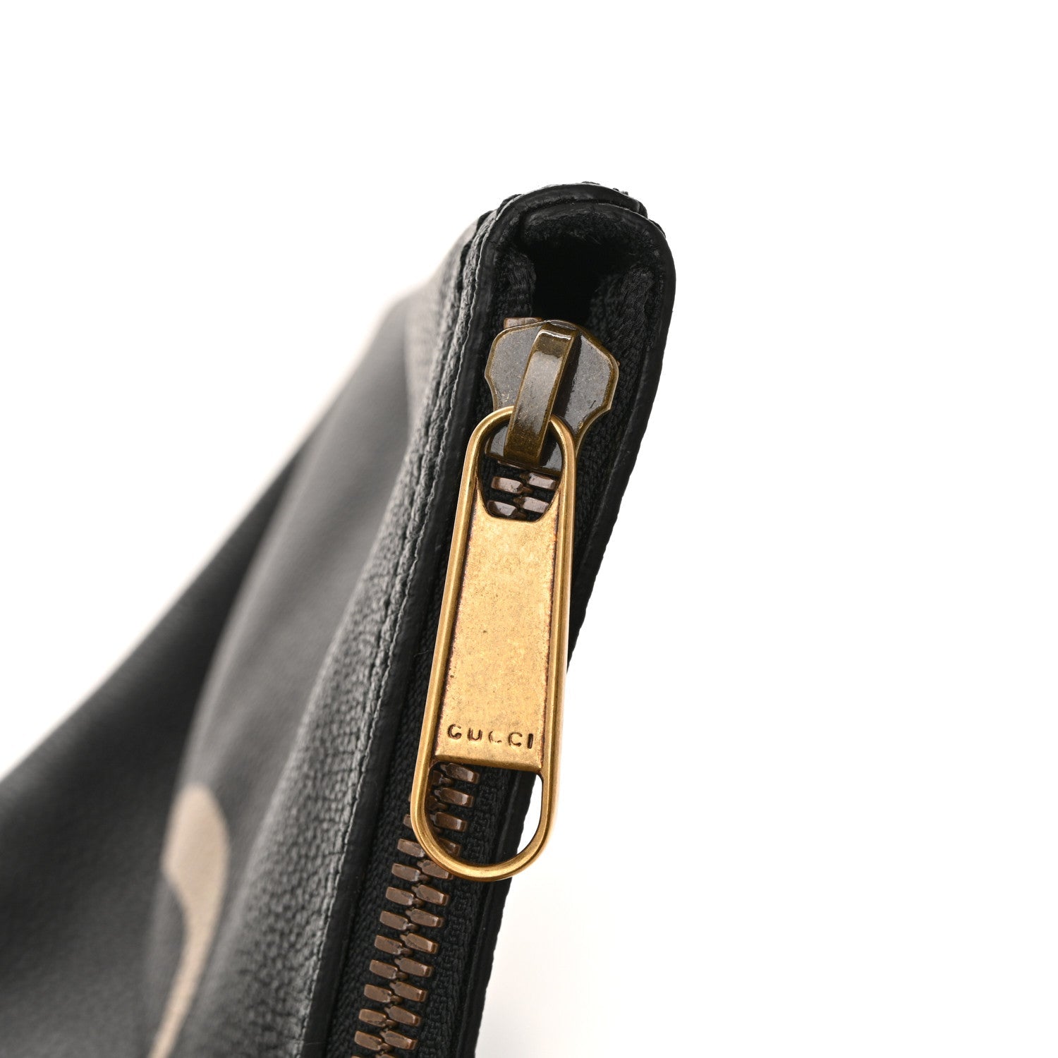 Pebbled Calfskin Large Logo Portfolio Clutch Black