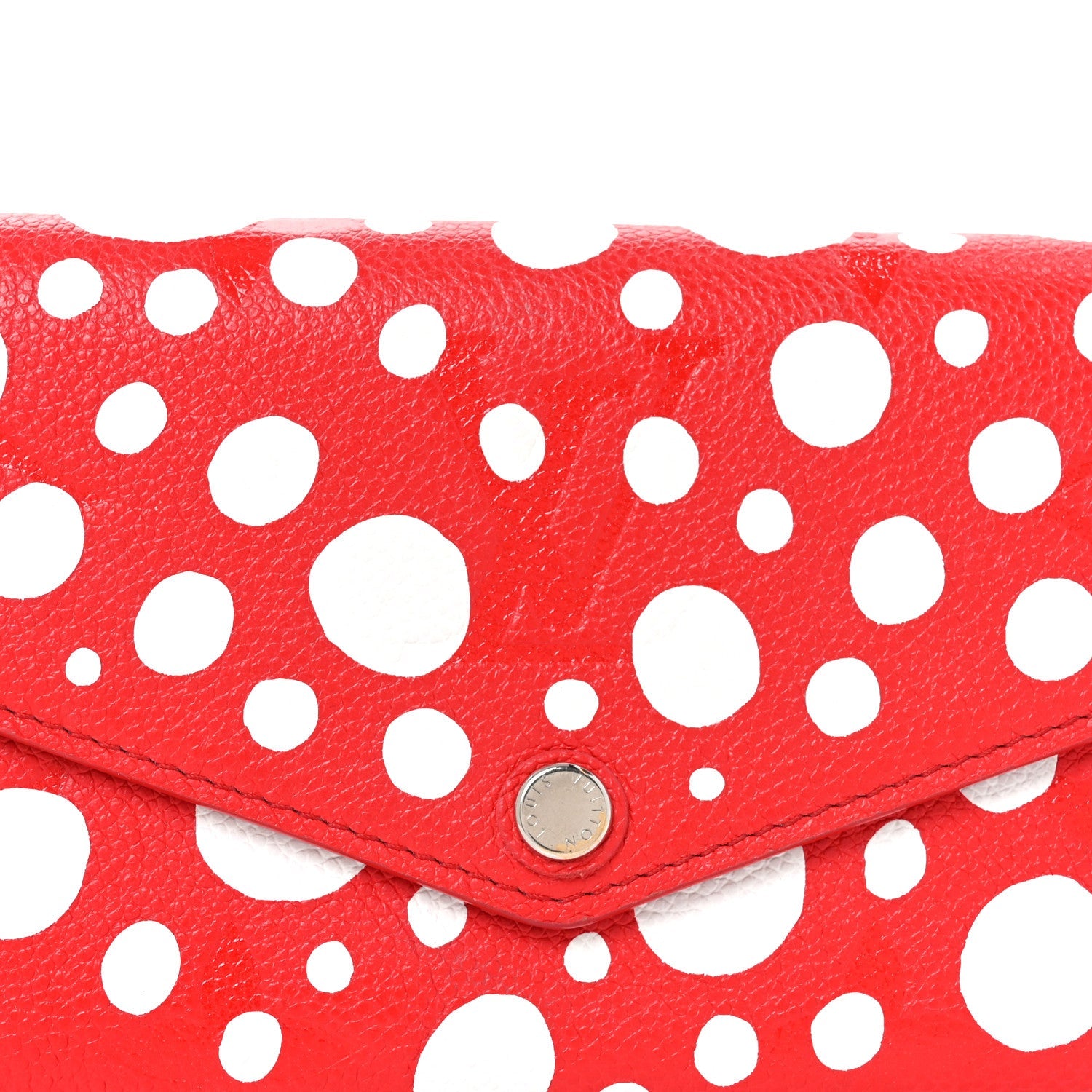 LV X YK Empreinte Dots Sarah Wallet Red White