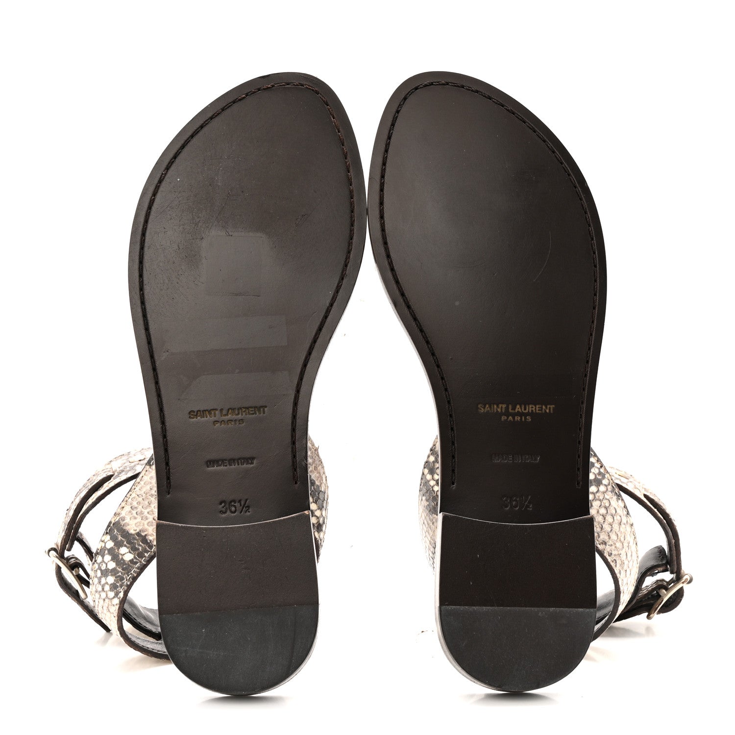 Snakeskin Ankle Strap Sandals 36.5 Roccia