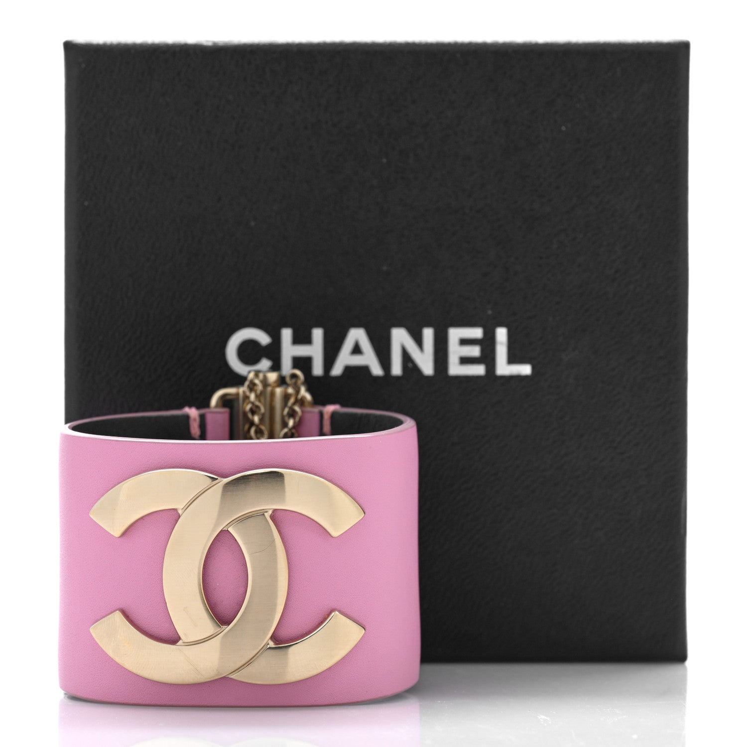 Calfskin CC Wide Cuff M Pink