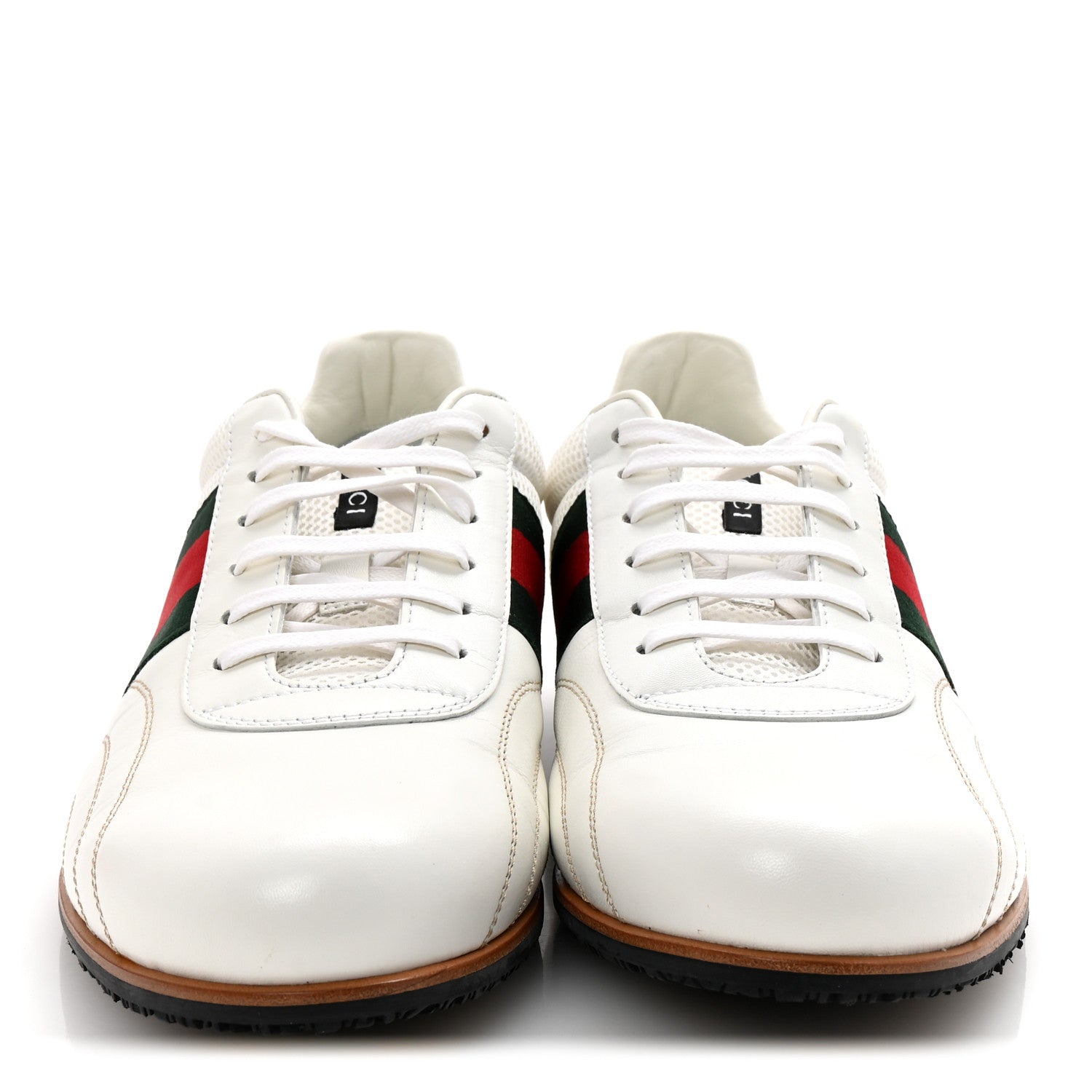 Calfskin Mens Web Sneakers 10 White