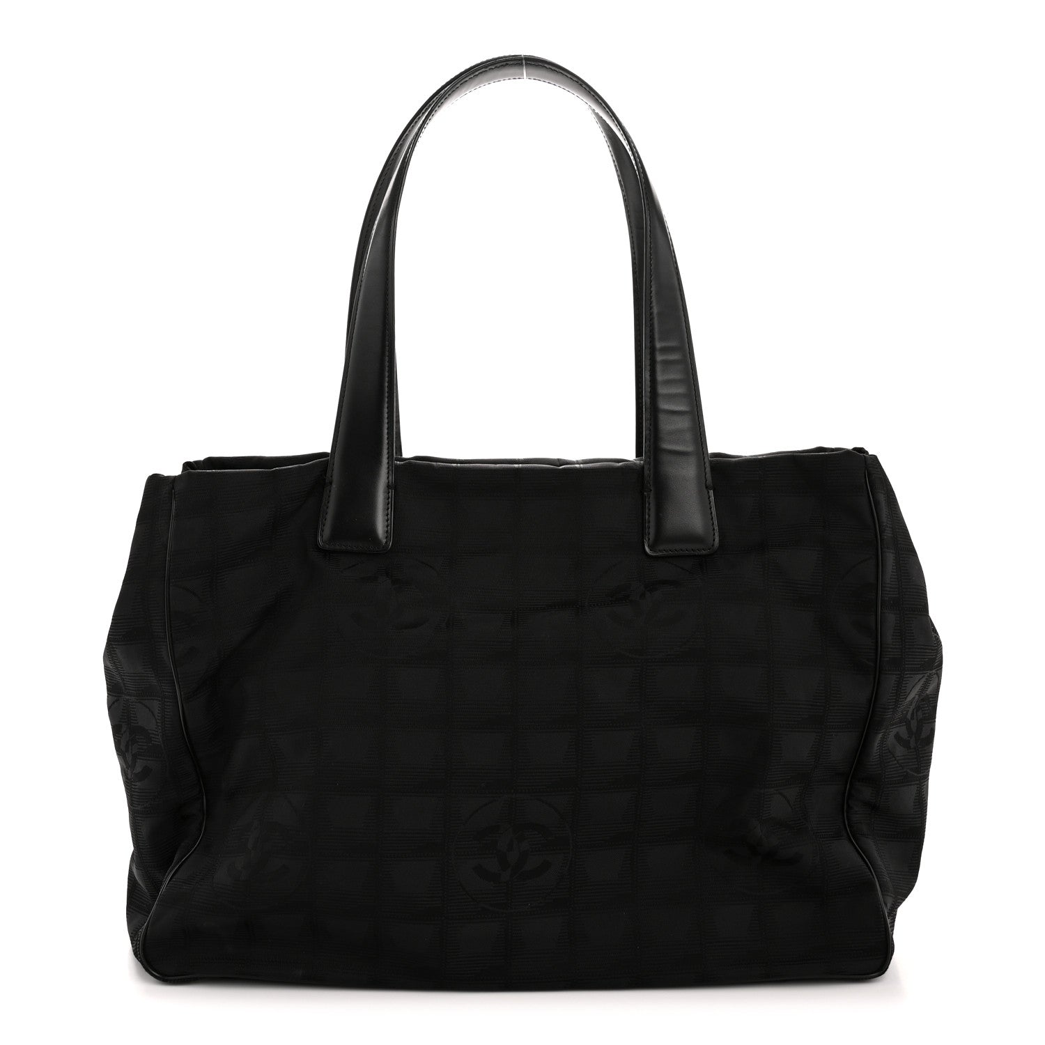 Nylon Large Travel Tote Black