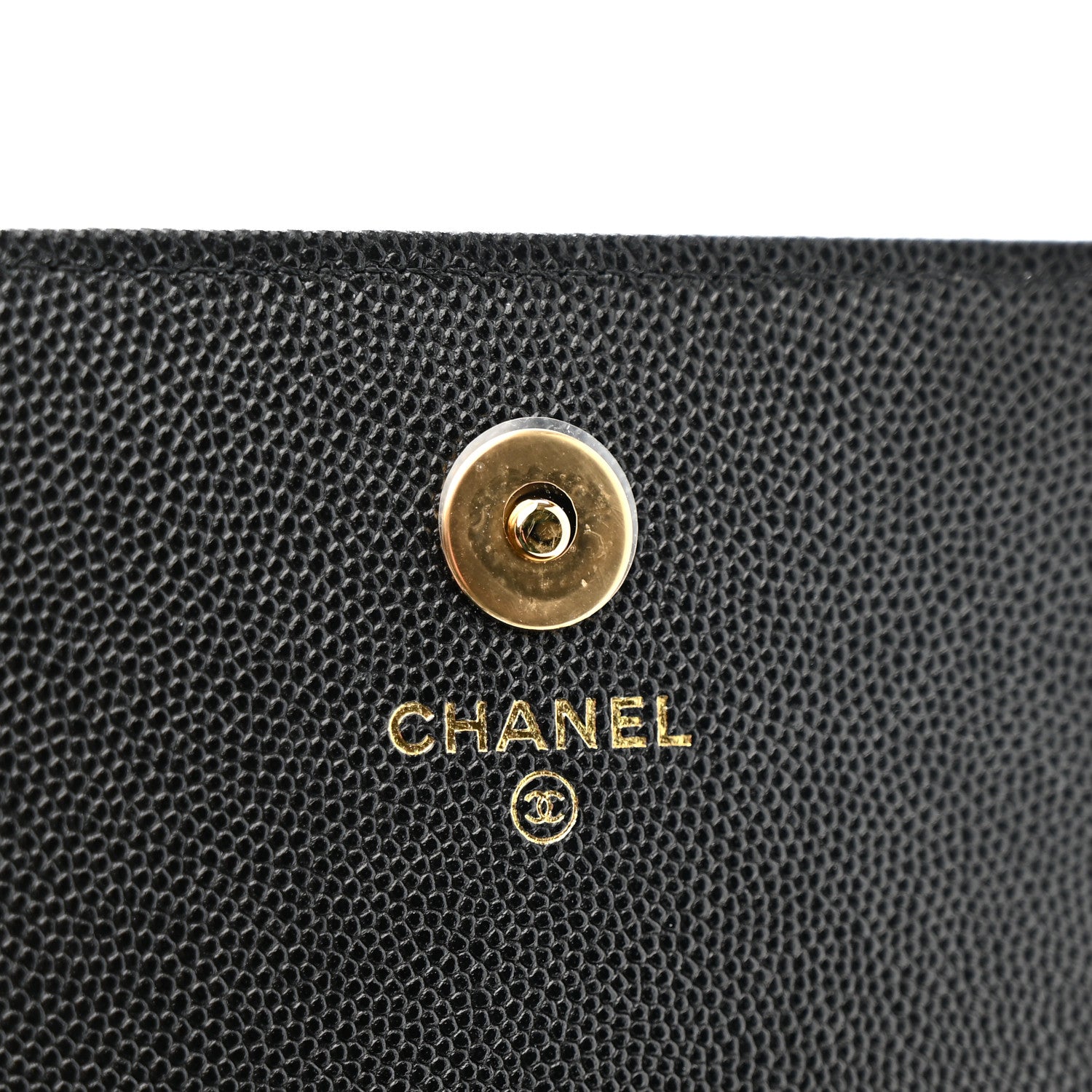 Caviar Quilted Pocket Twins Clutch With Chain Black