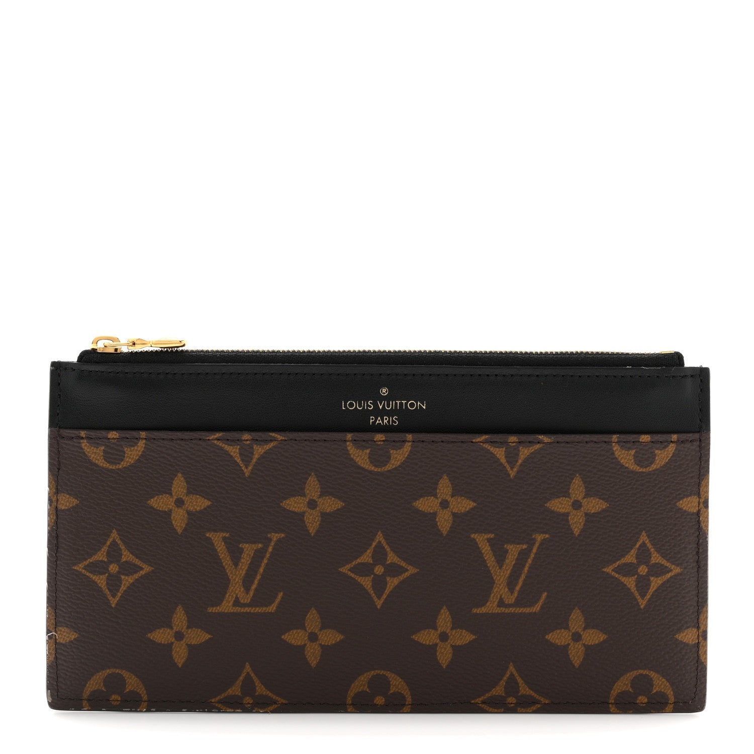 Monogram Slim Purse Black
