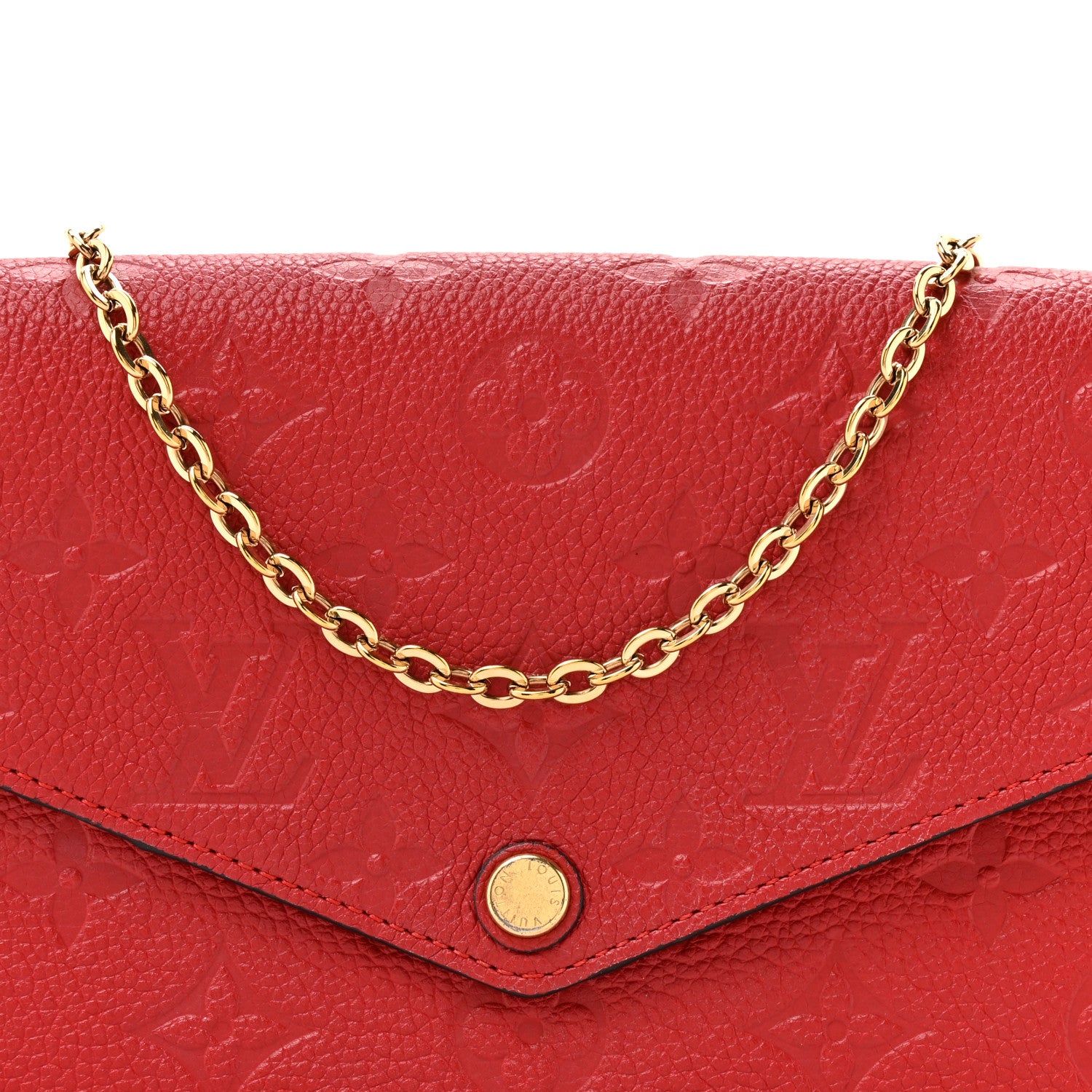 Empreinte Pochette Felicie Chain Wallet Scarlet